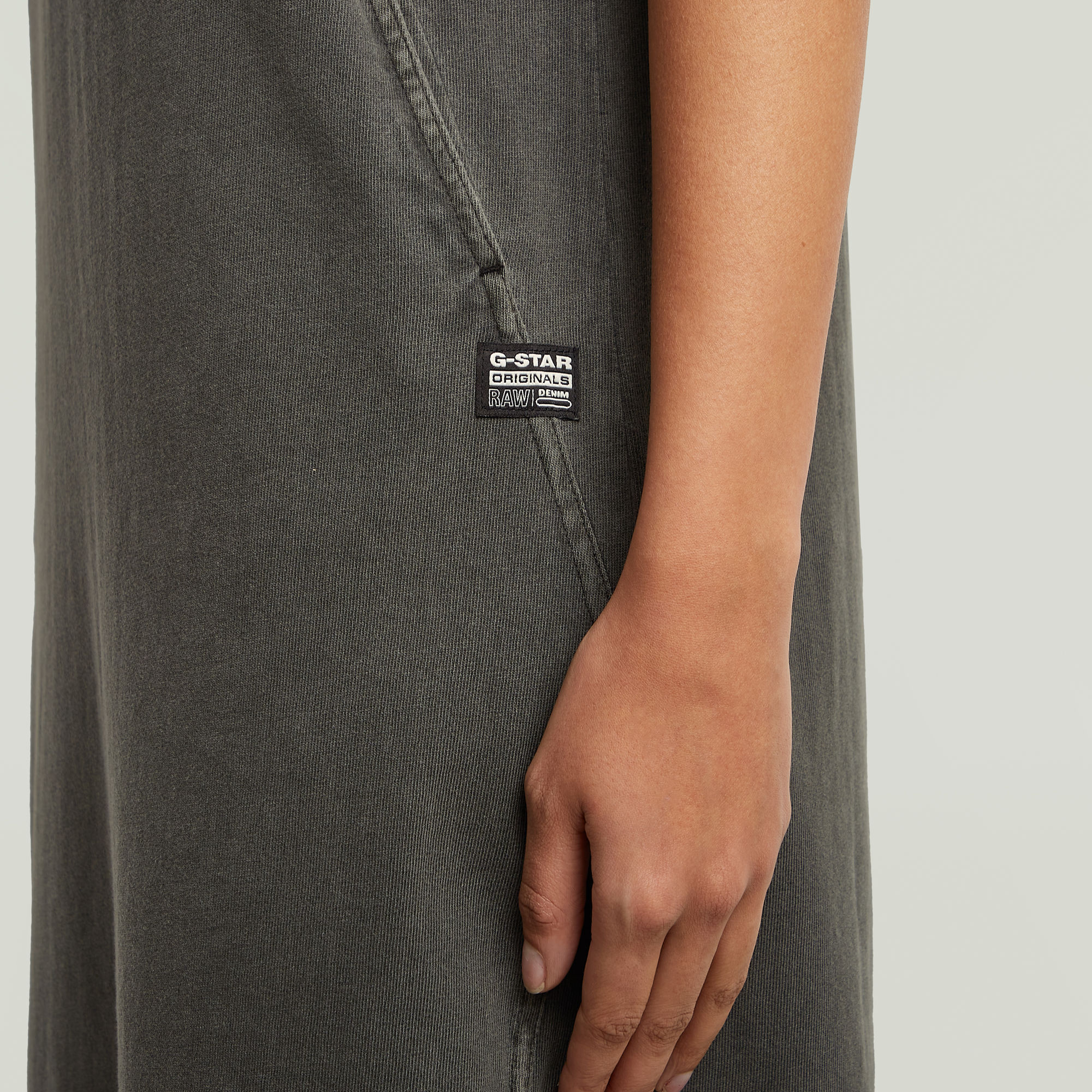 G-Star RAW Seam Detail Overdyed Loose Jurk Grijs Dames