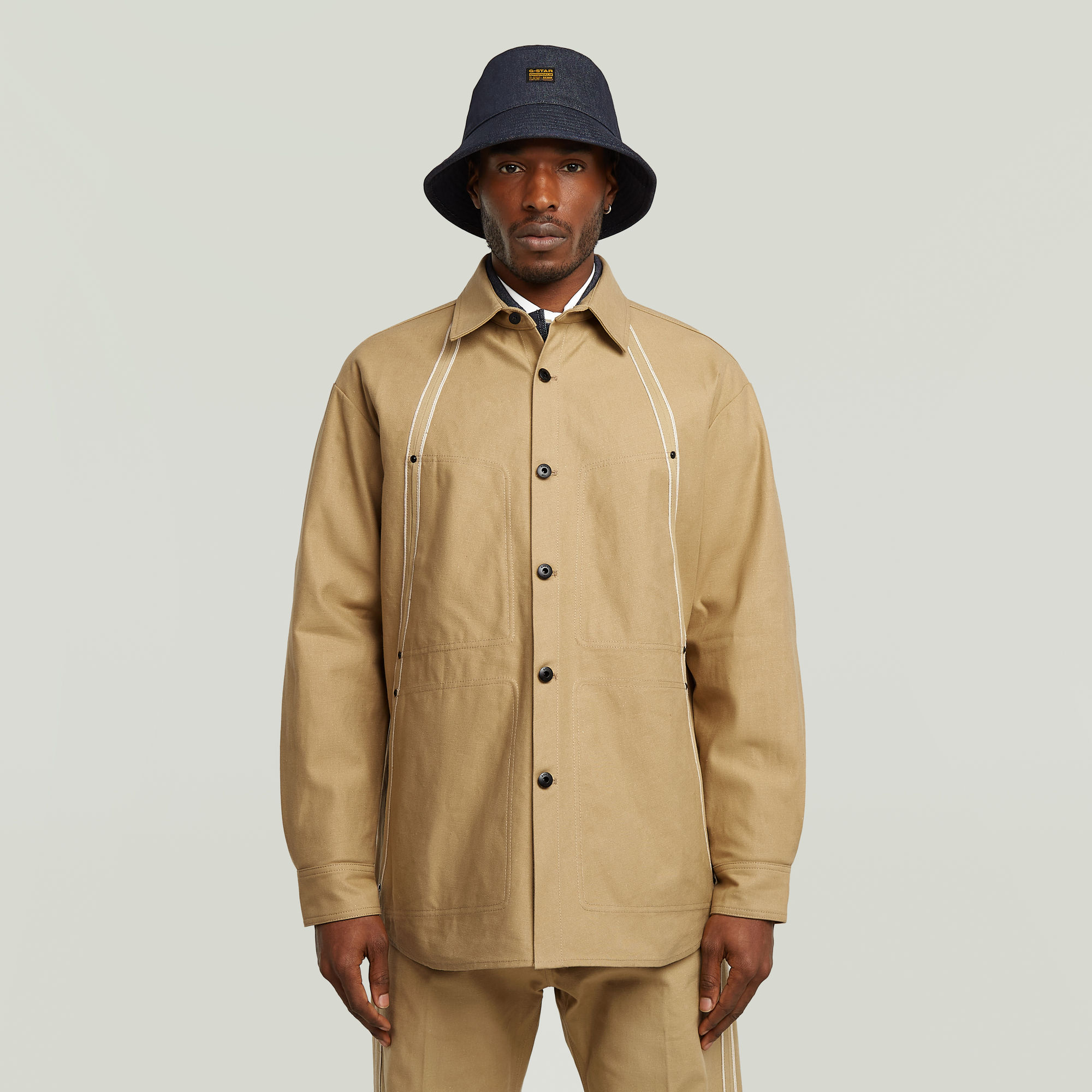 

Selvedge Overshirt - Beige - Herren