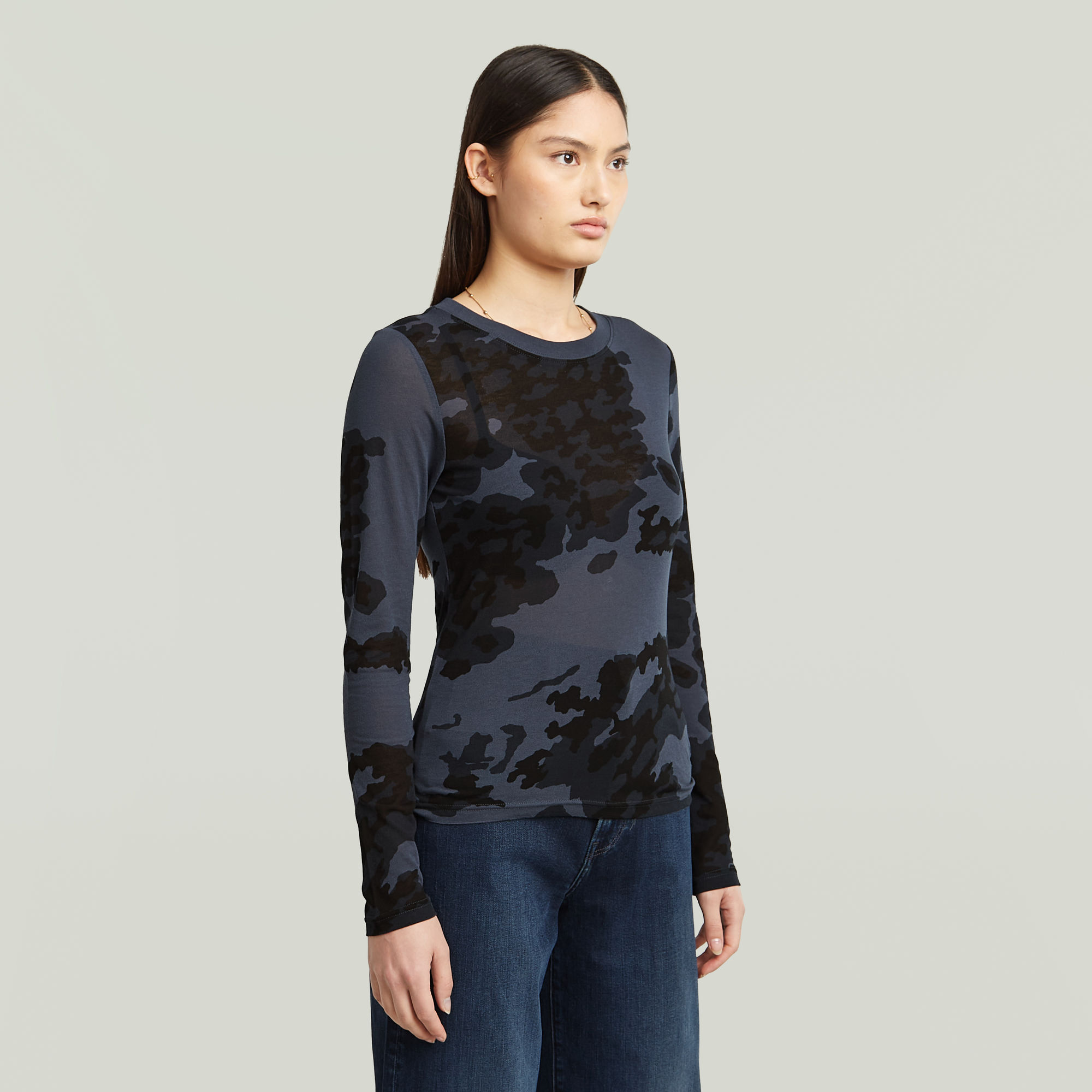 G-Star RAW Allover Print Slim T-Shirt Meerkleurig Dames