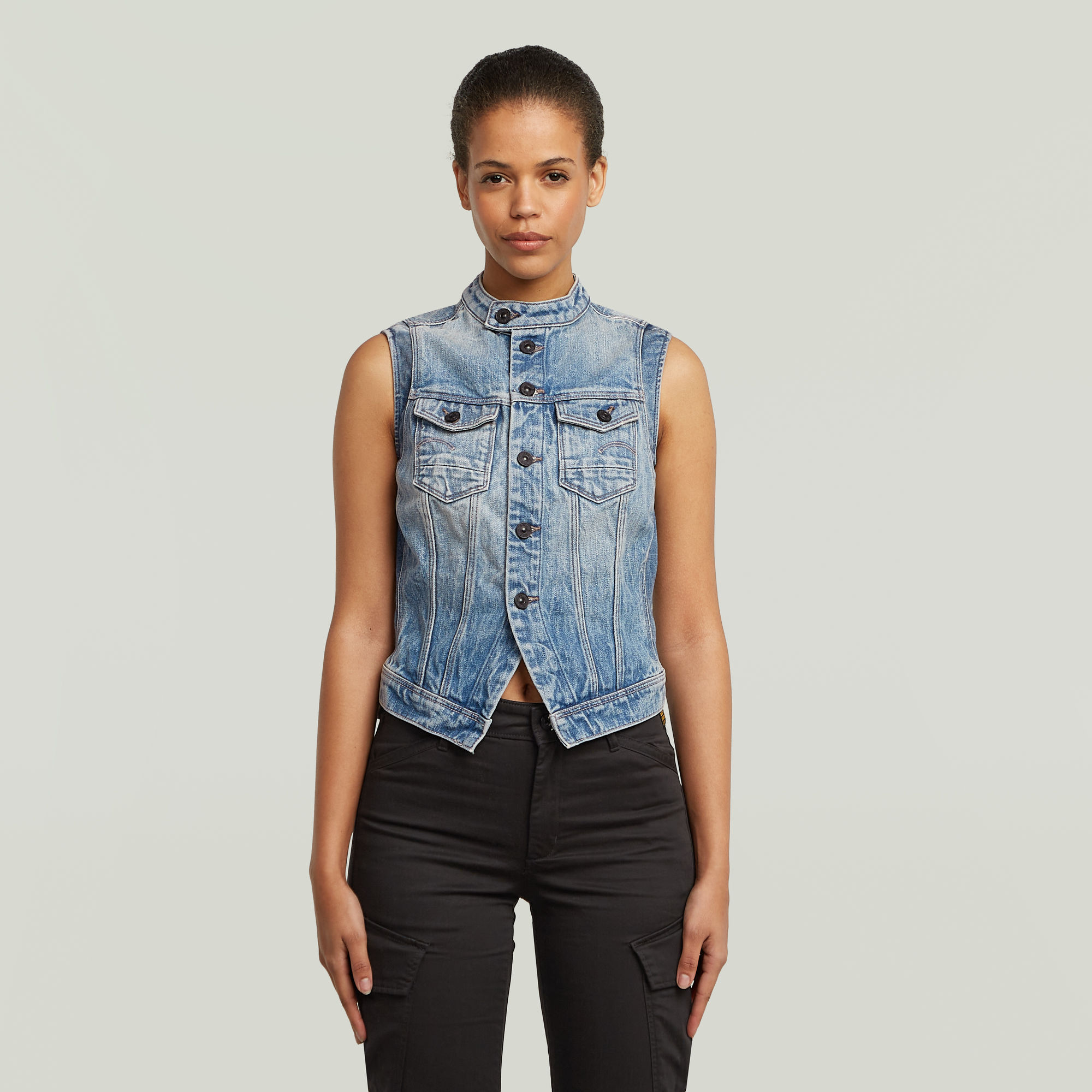 

Pitched Hem Slim Vest - Anders - Dames