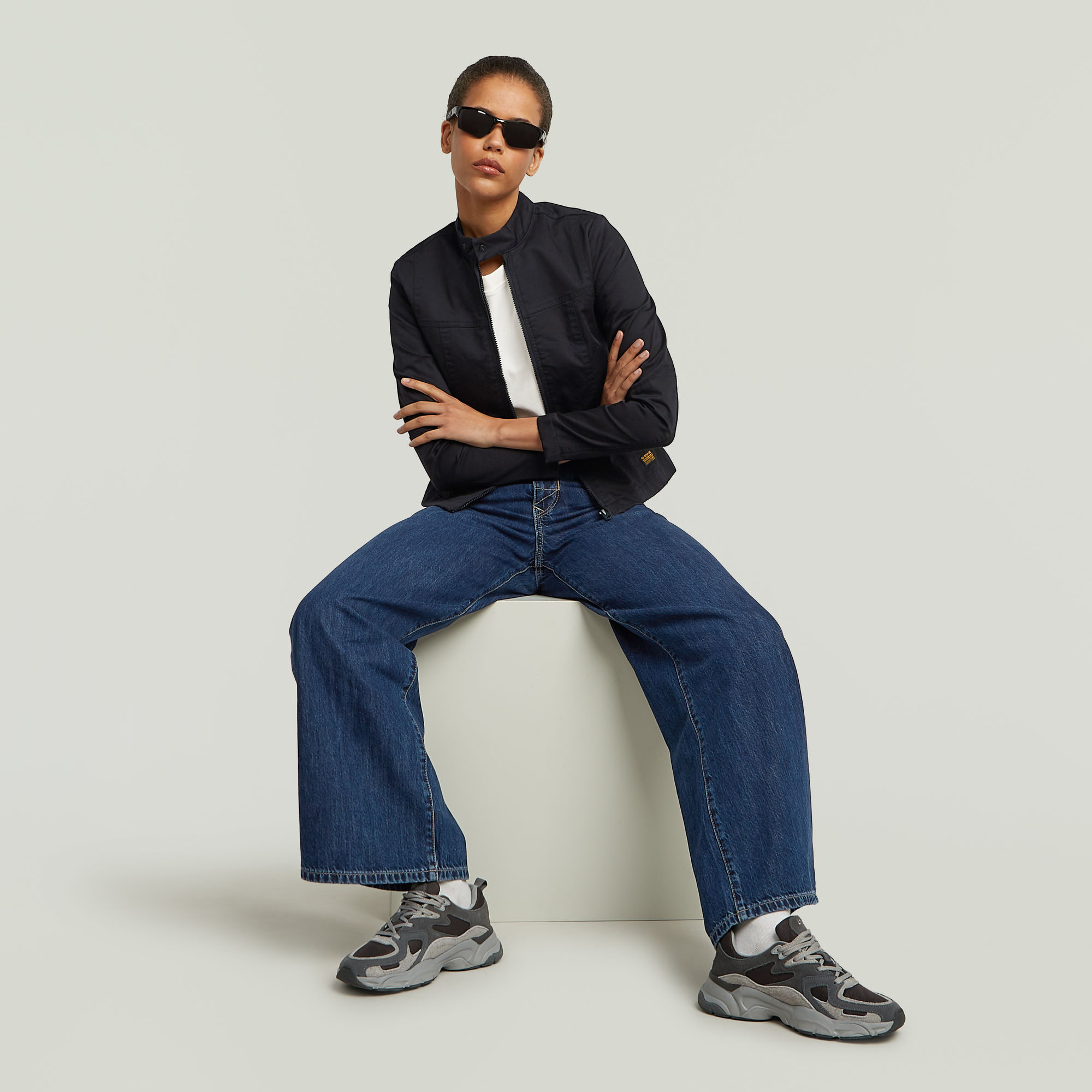 G-Star RAW Biker Overshirt Zwart Dames