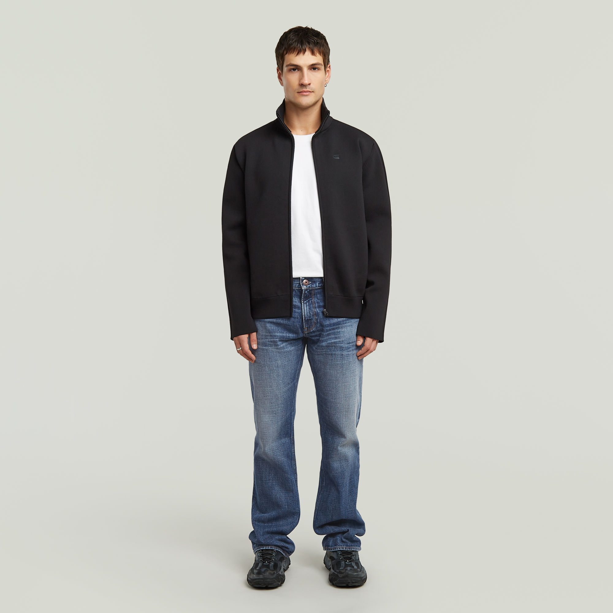 Thumbnail - Tech Knit Jacke - Schwarz - Herren