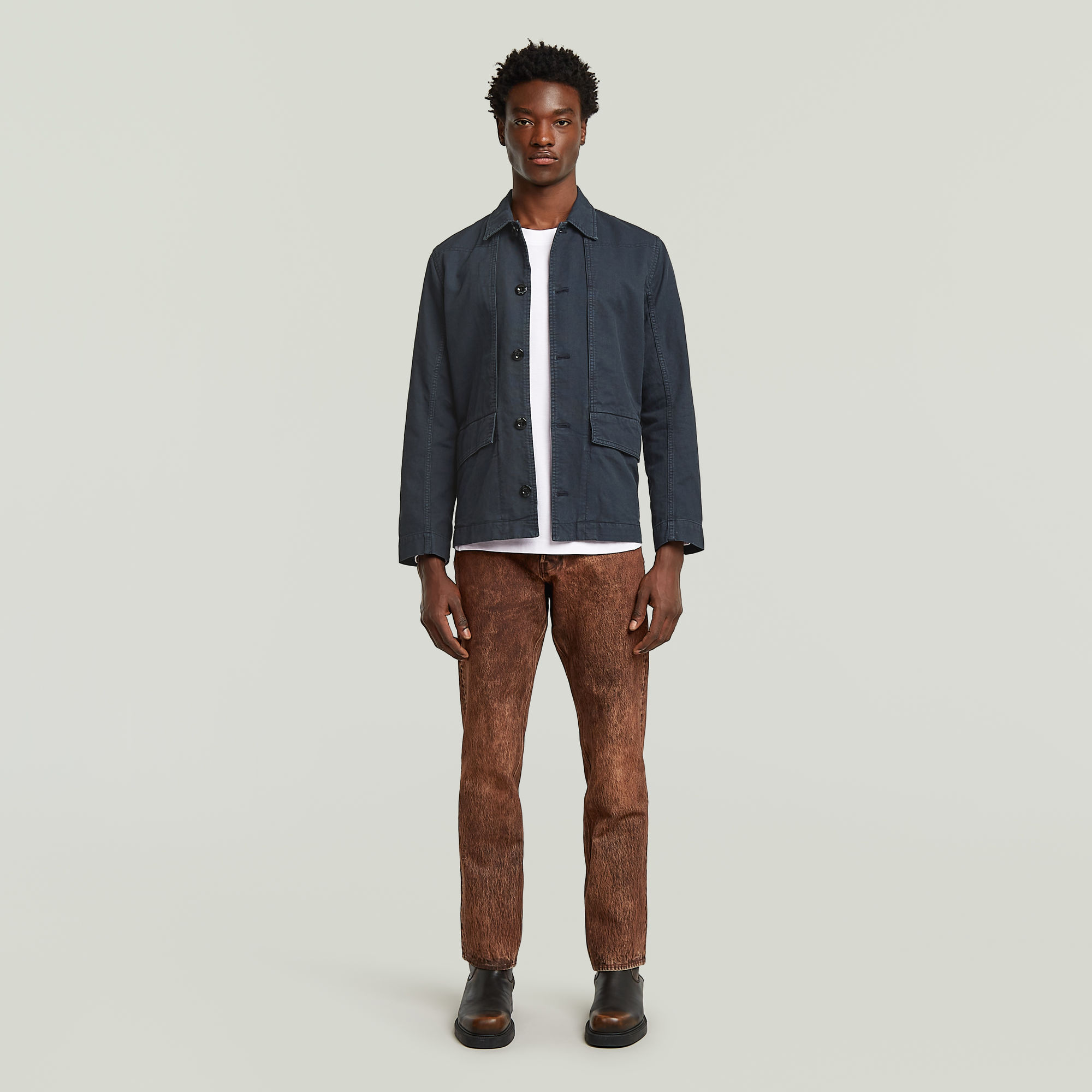 G-Star RAW 4 Pocket Overshirt Donkerblauw Heren