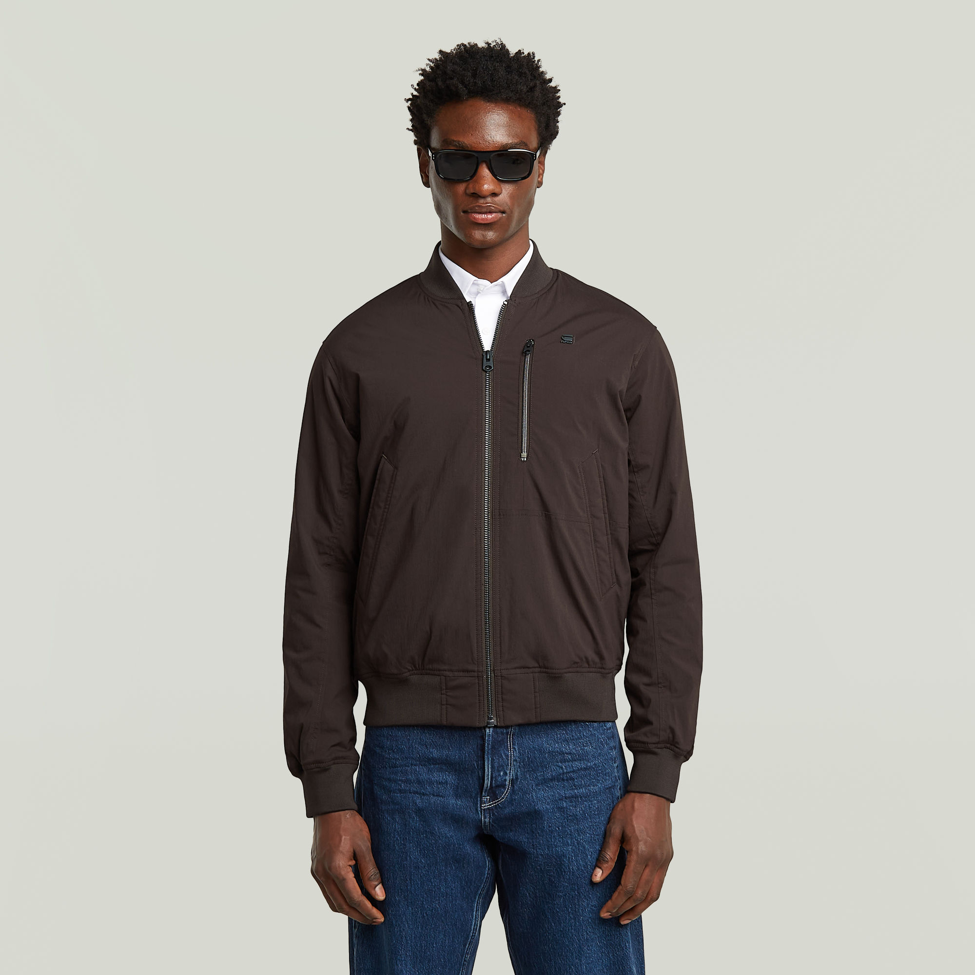 

Tech Bomber Jacket - Brown - Men