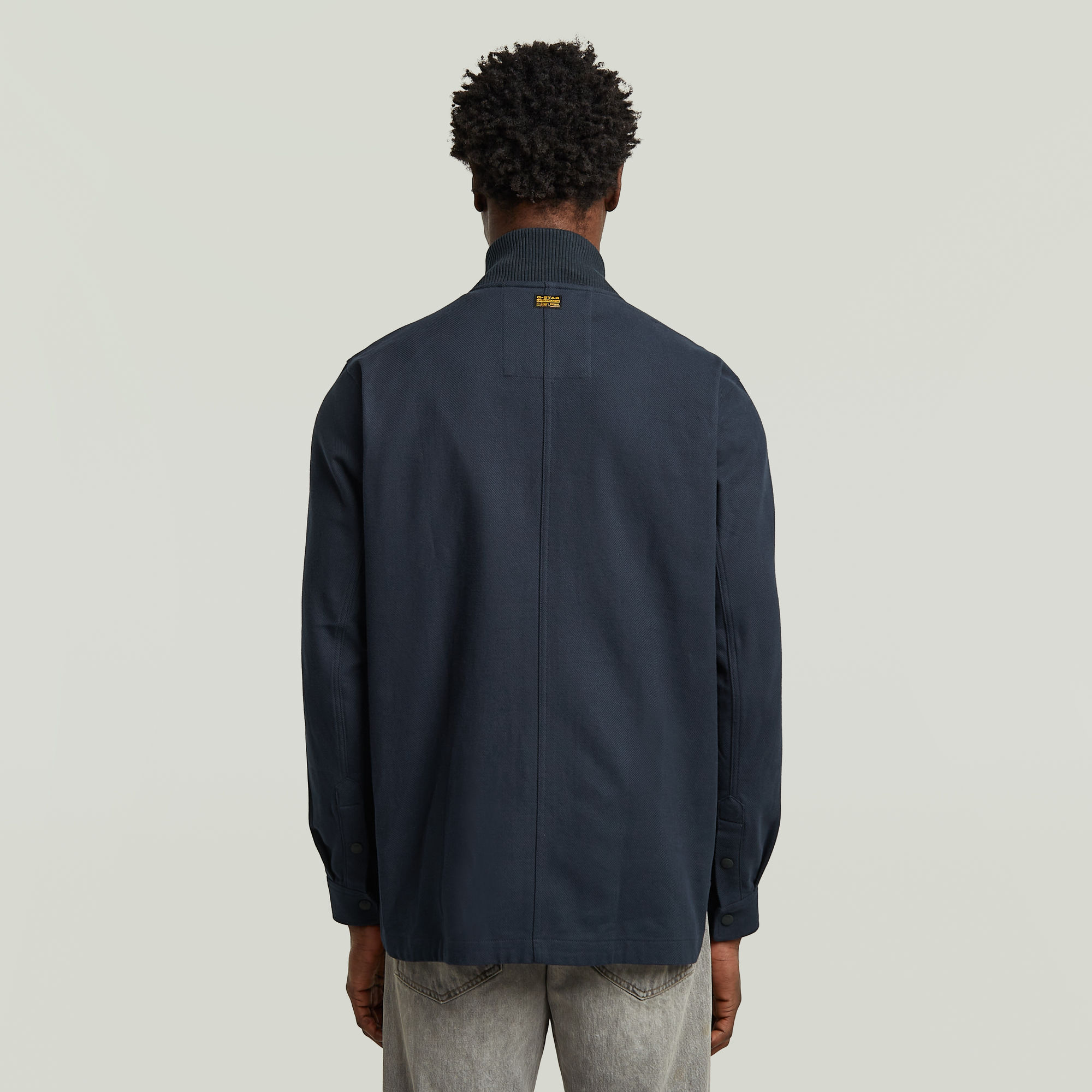 G-Star RAW Bomber Collar Zip Overshirt Donkerblauw Heren