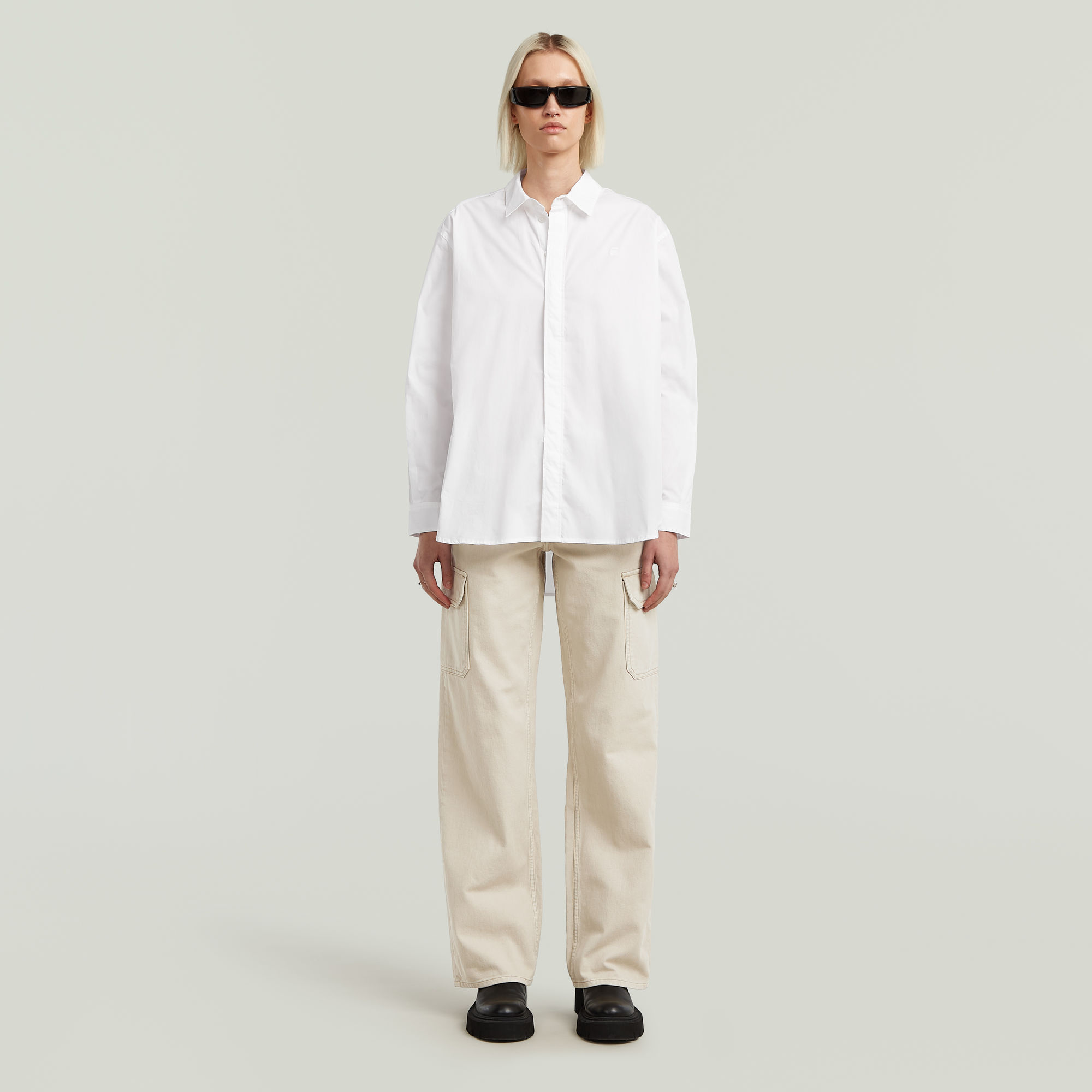 G-Star RAW Clean Boyfriend Shirt Wit Dames