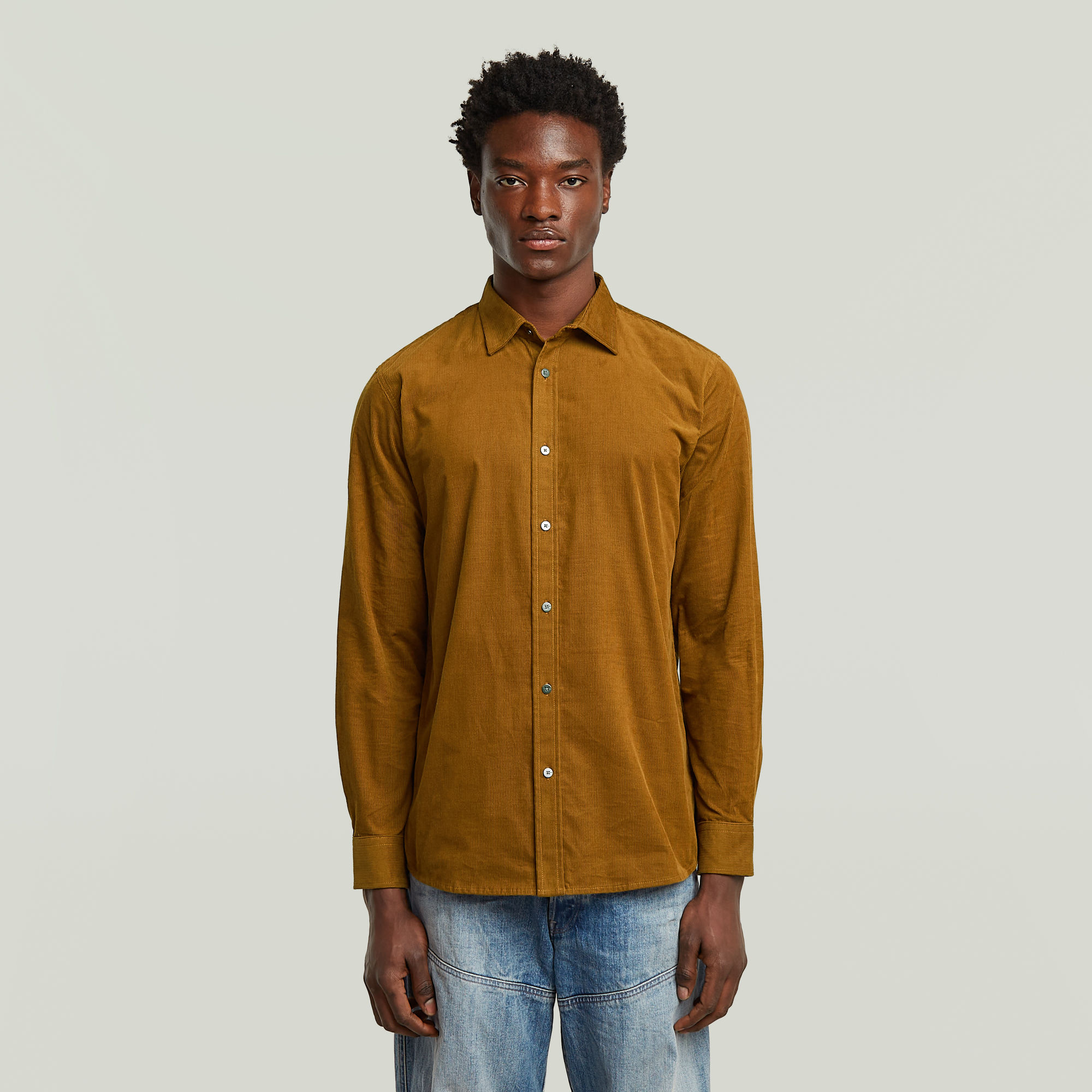 G-Star RAW Clean Regular Overhemd - Bruin - Heren