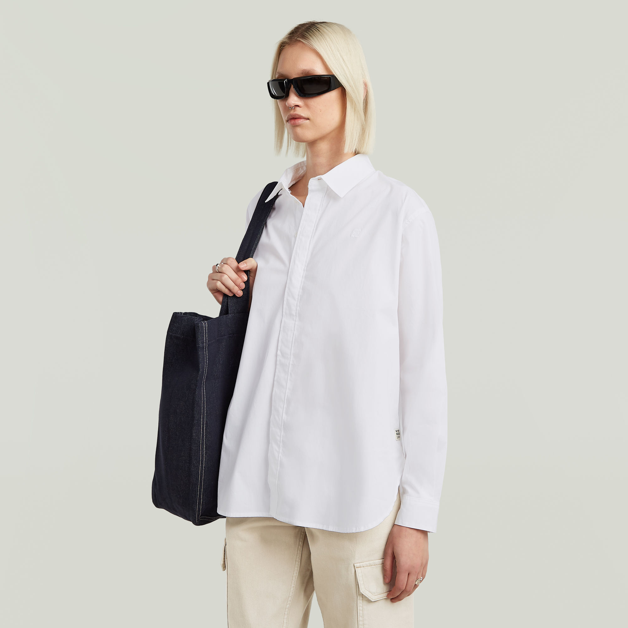 G-Star RAW Clean Boyfriend Shirt Wit Dames