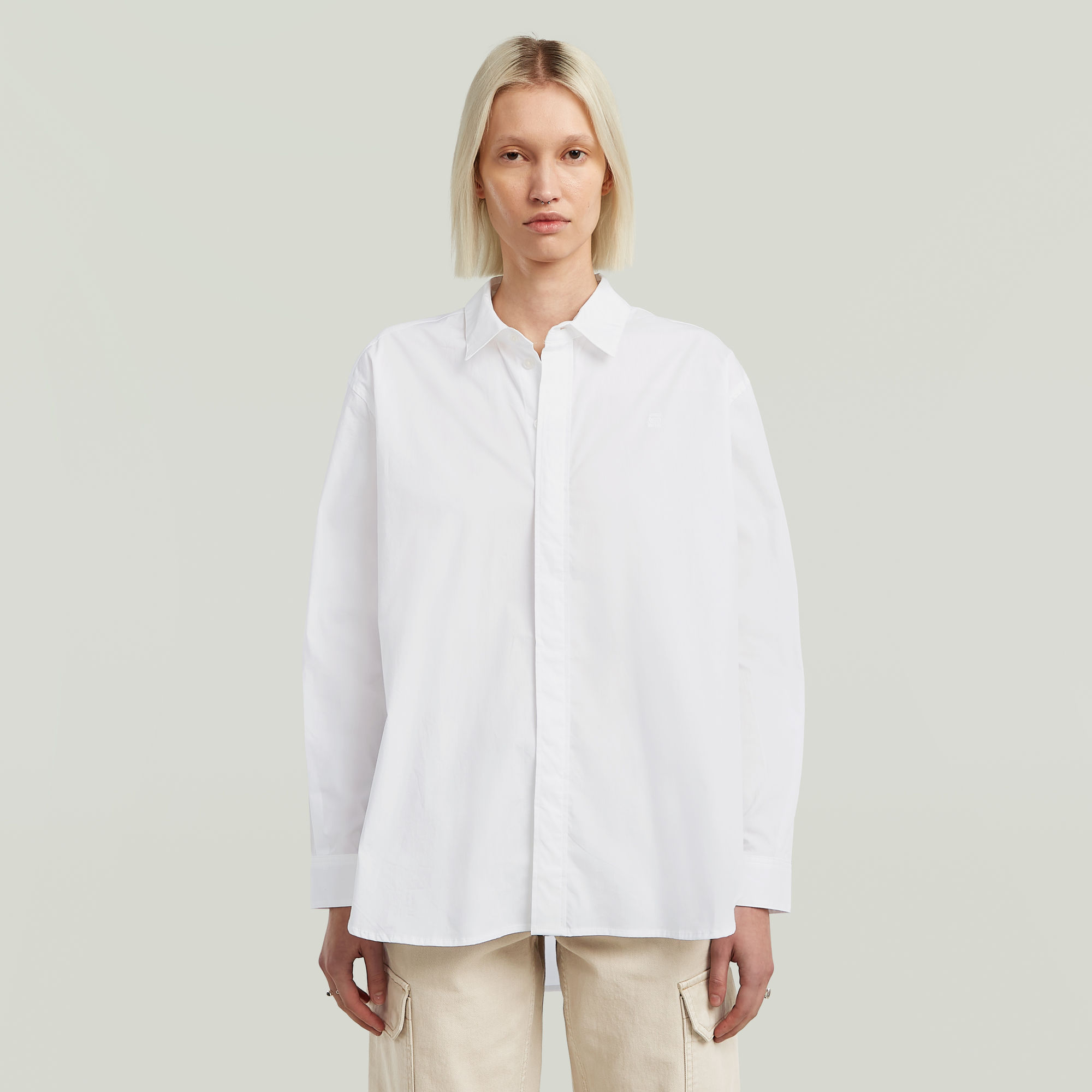 

Clean Boyfriend Shirt - White - Women