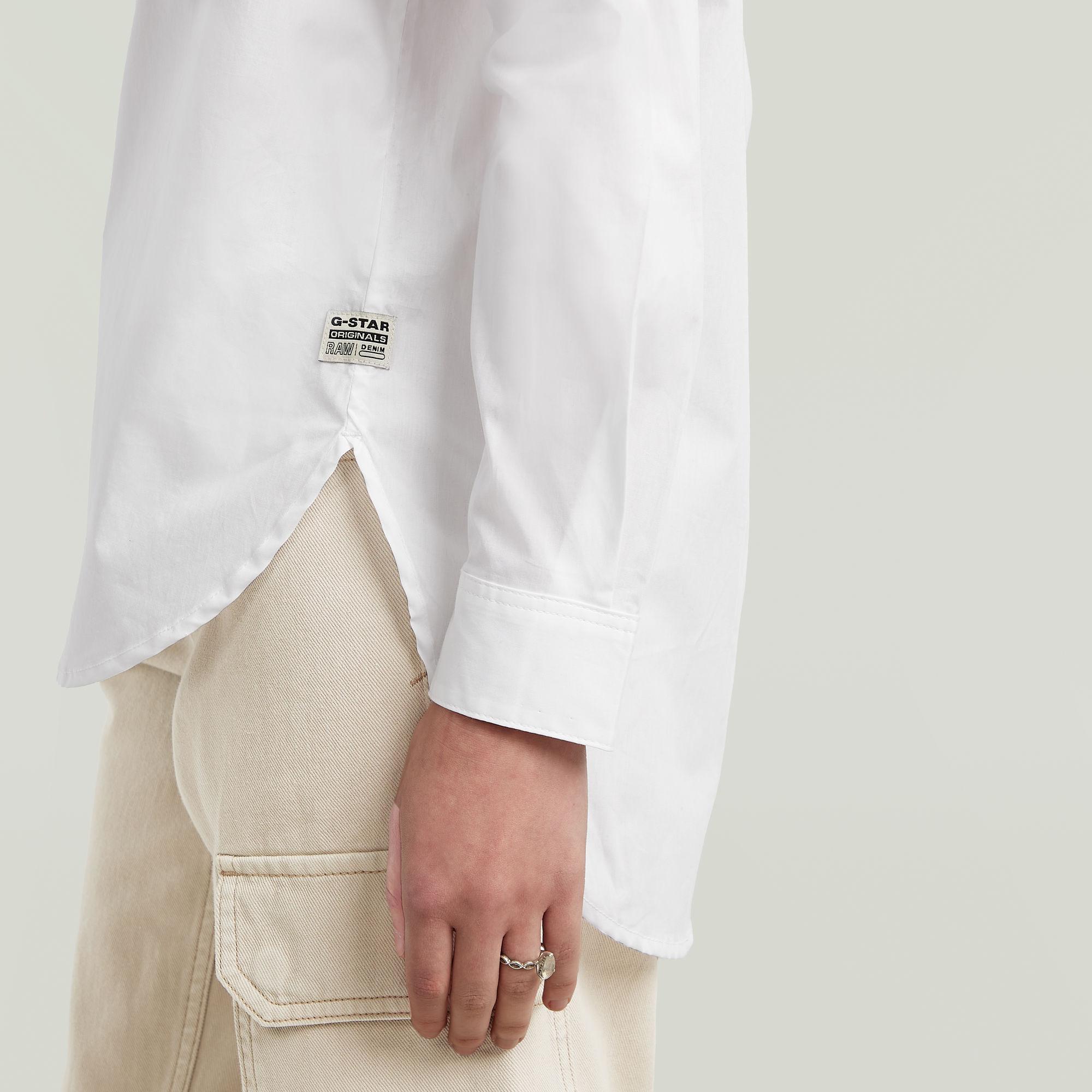 G-Star RAW Clean Boyfriend Shirt Wit Dames