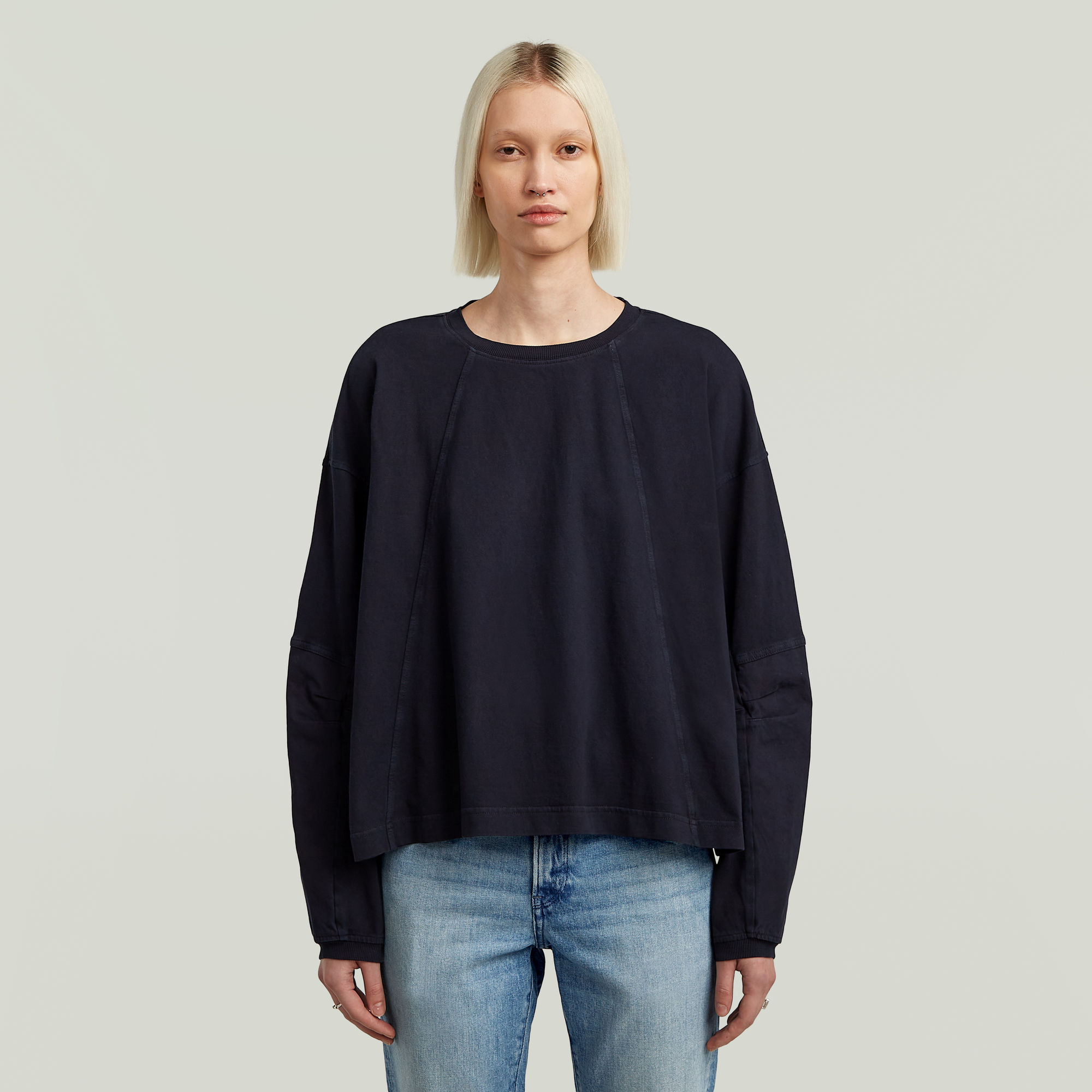 G-Star RAW Washed 3D Mix Oversized T-shirt - Donkerblauw - Dames