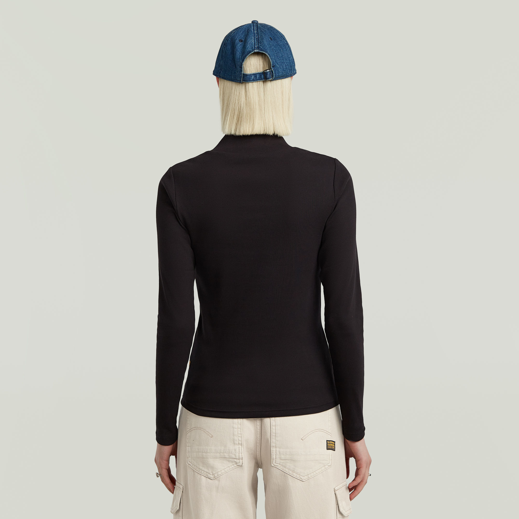 G-Star RAW A-Line Slim Mock T-shirt Zwart Dames