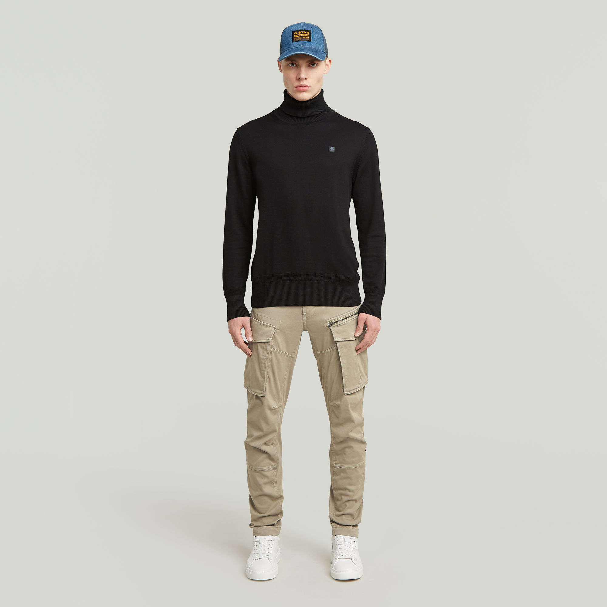 G-Star RAW Rovic Trainer Zip 3D Regular Tapered Beige Heren