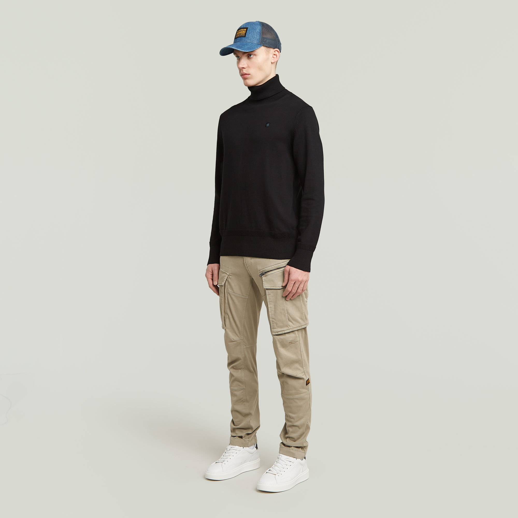 G-Star RAW Rovic Trainer Zip 3D Regular Tapered Beige Heren