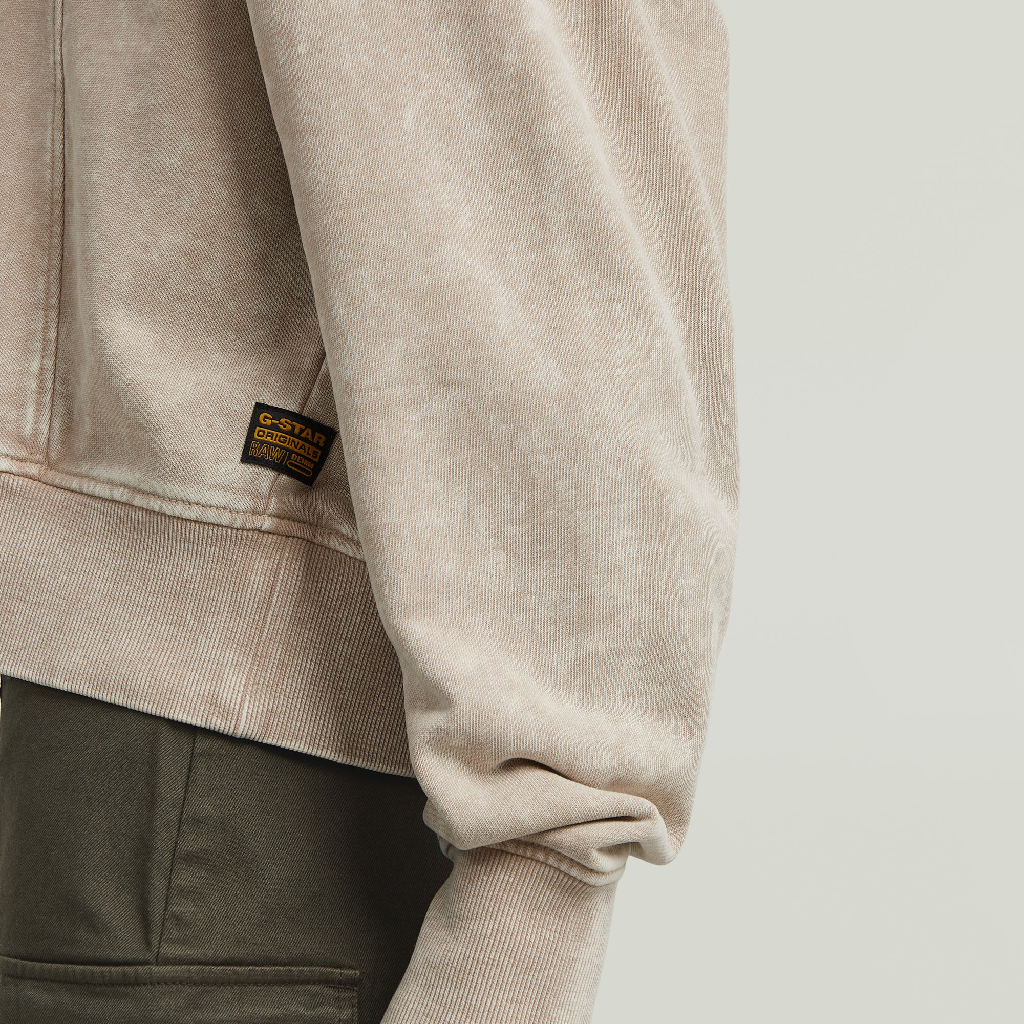 G-Star RAW Washed A Line Script Hoodie Beige Dames