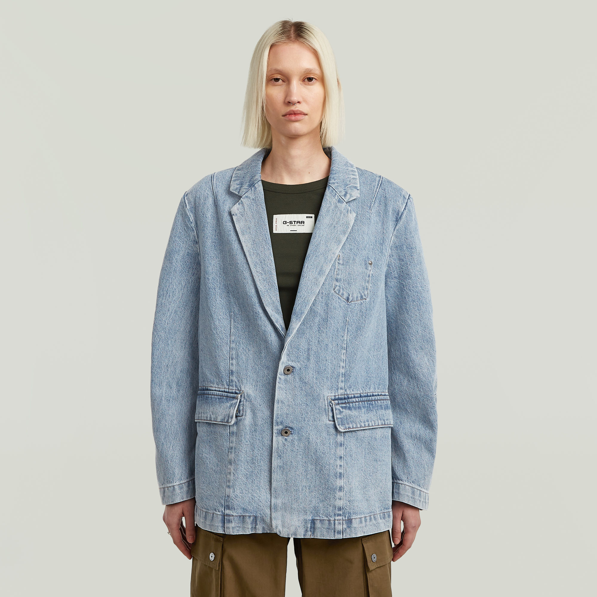 G-Star RAW Oversized Blazer - Lichtblauw - Dames