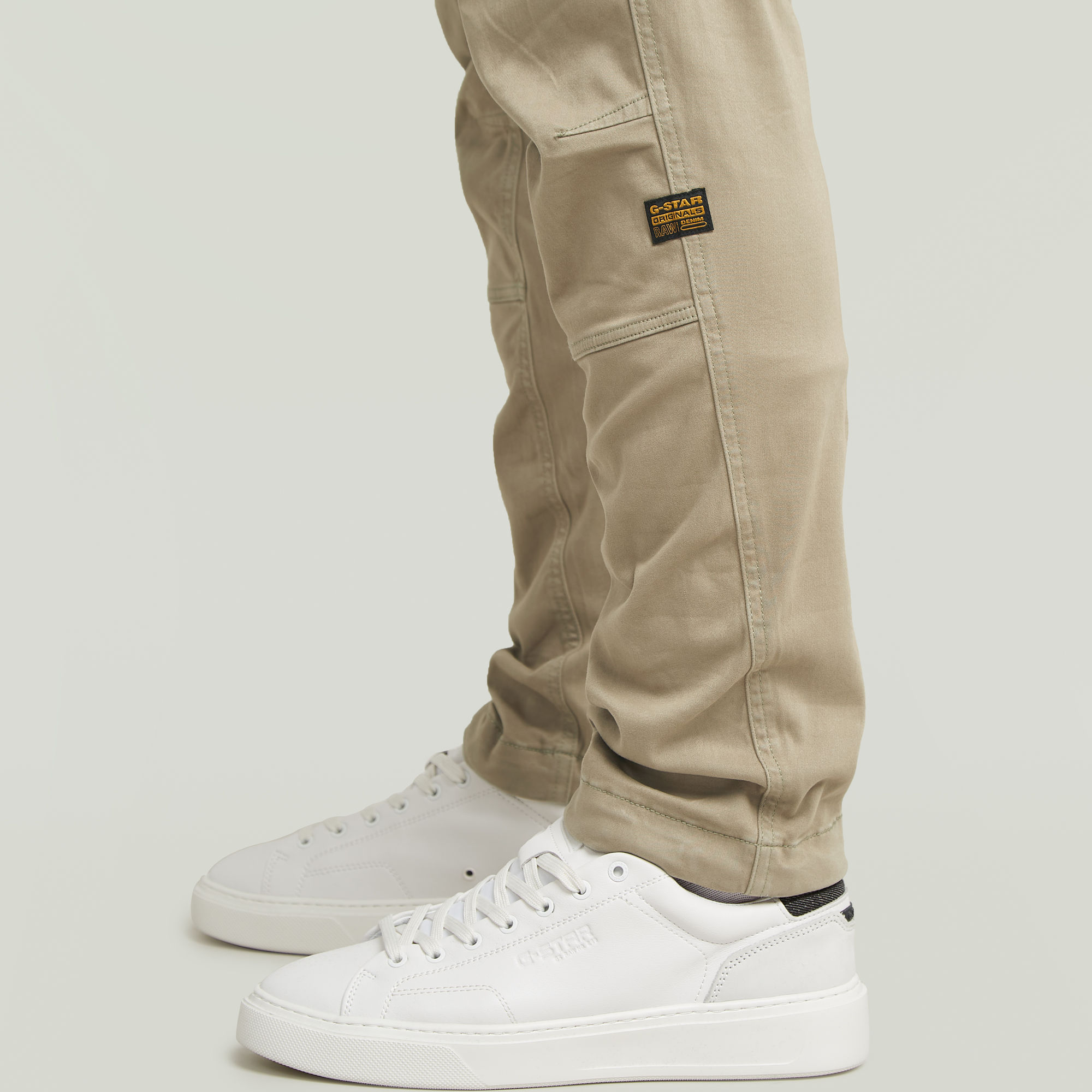 G-Star RAW Rovic Trainer Zip 3D Regular Tapered Beige Heren