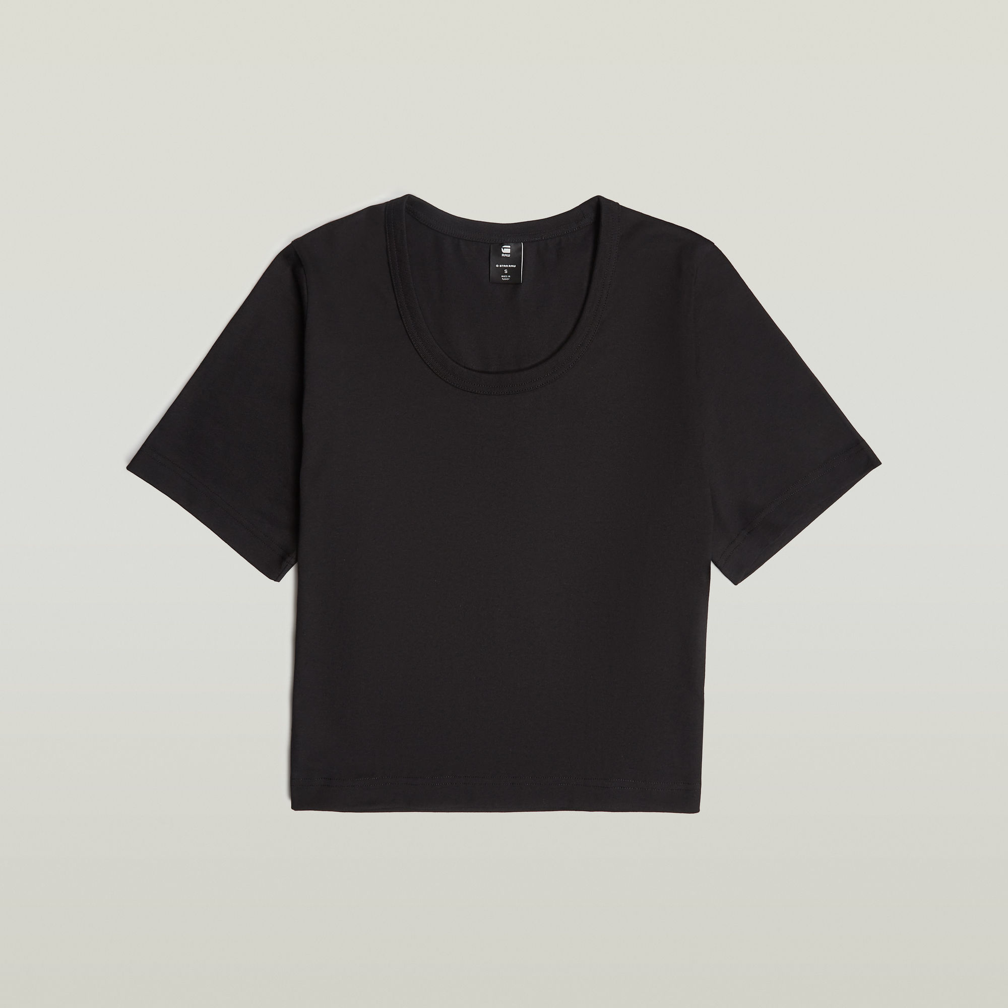 

Deep U-Neck Top - Black - Women