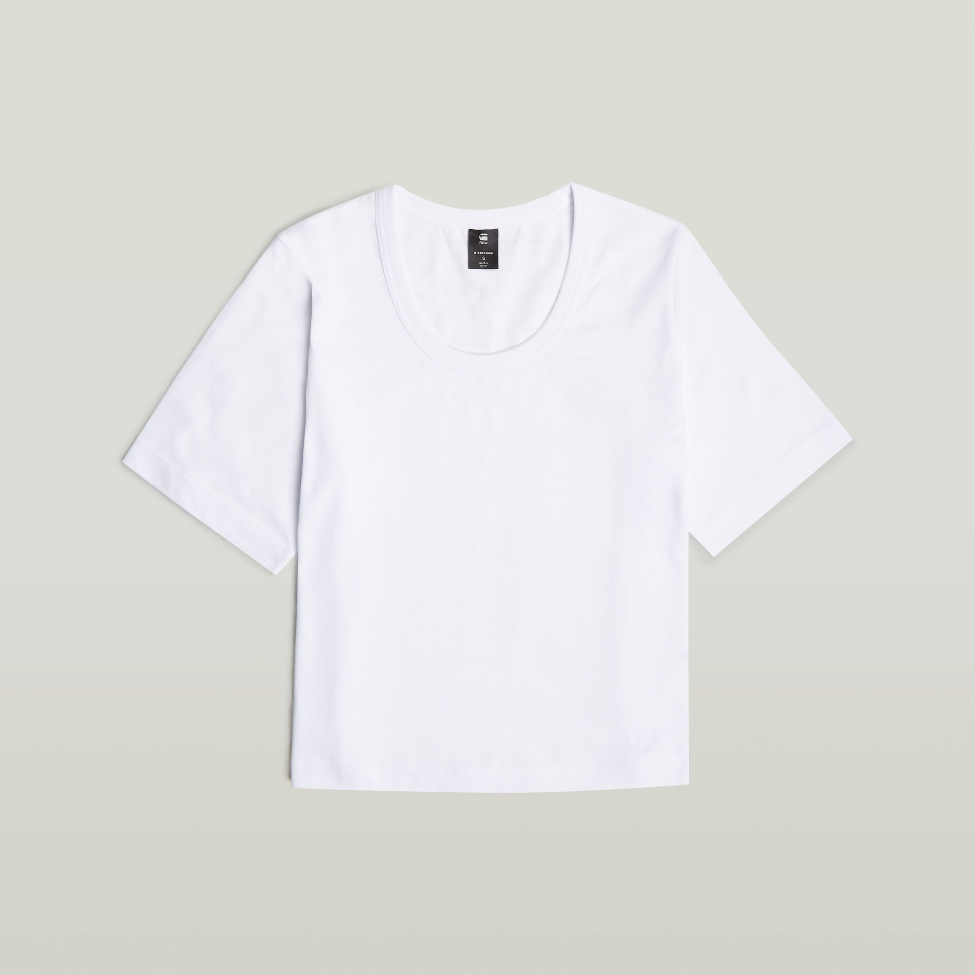 

Deep U-Neck Top - White - Women