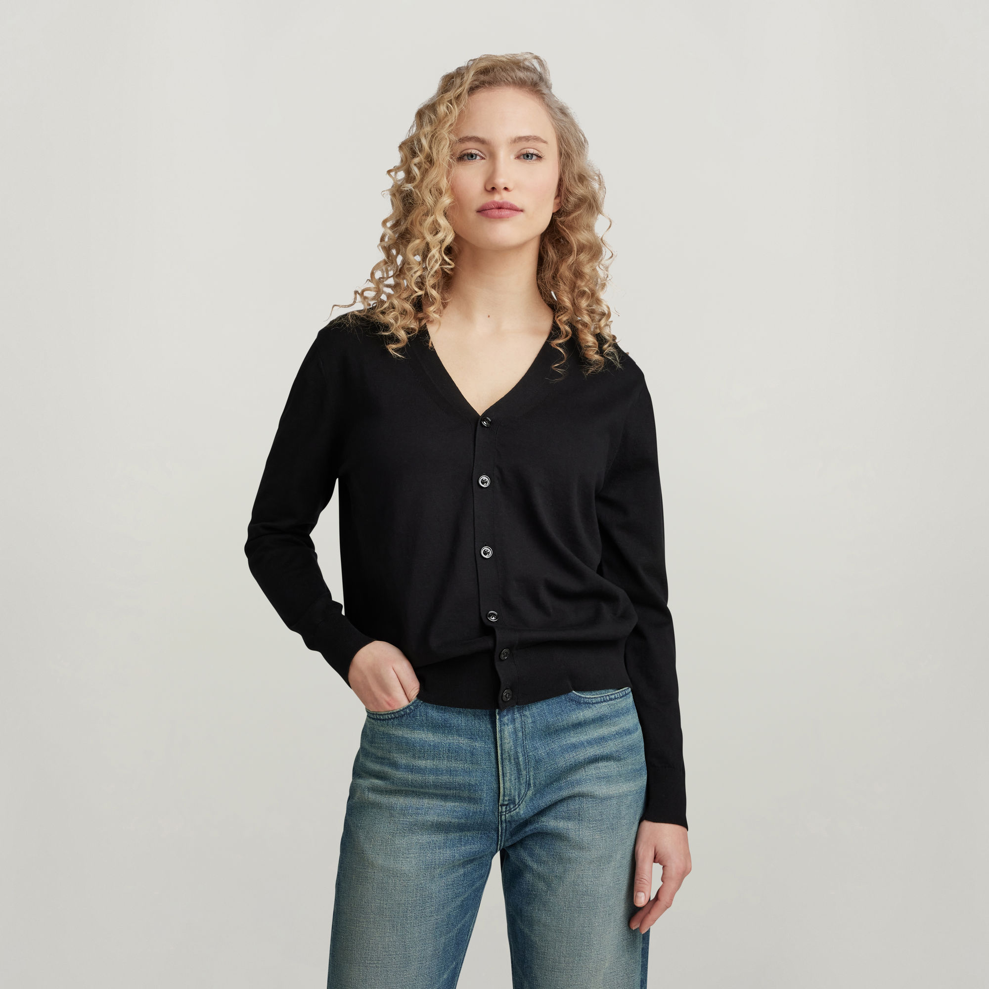 Core Cardigan Knit - Schwarz - Damen