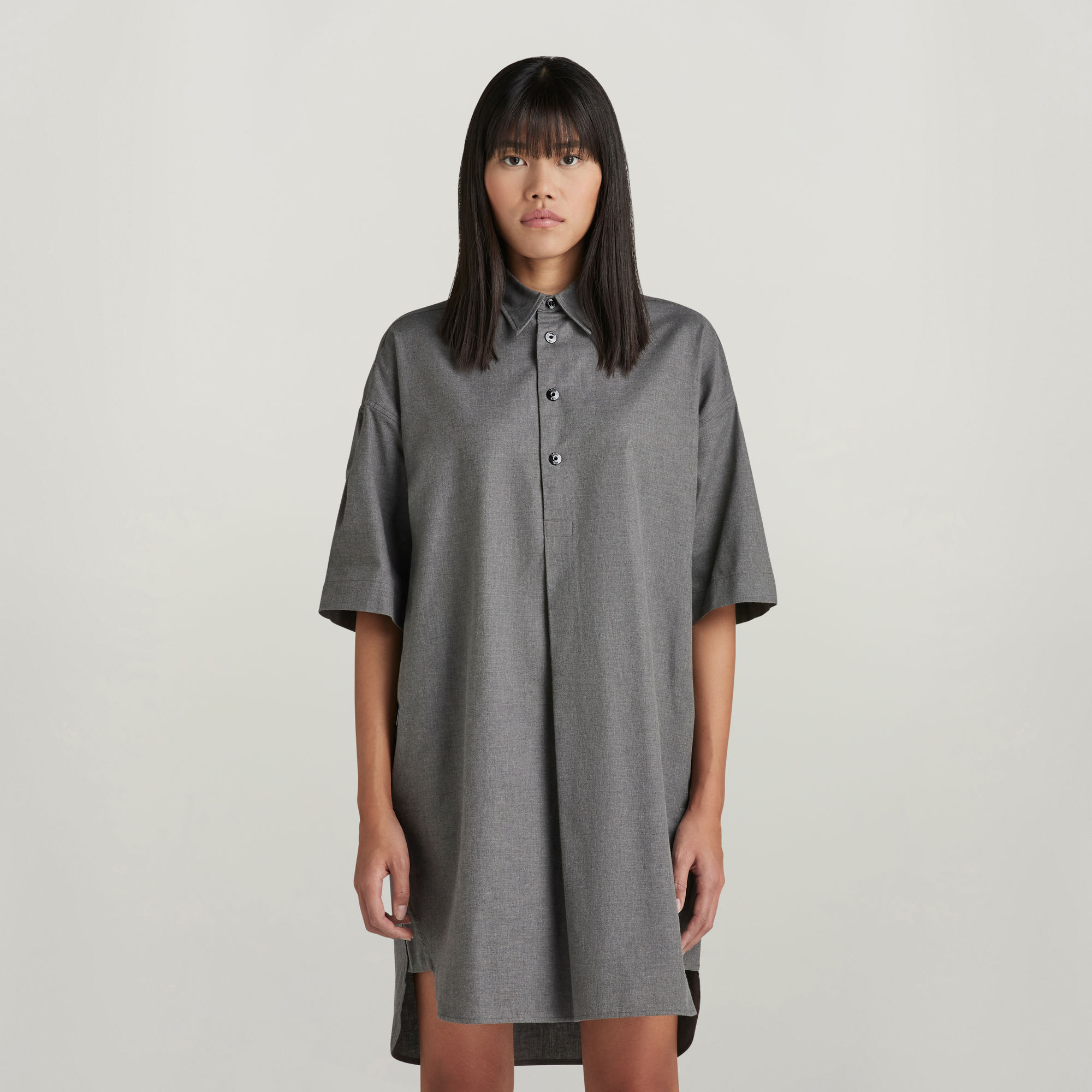 Shirt Kleid Short Sleeve - Mehrfarbig - Damen