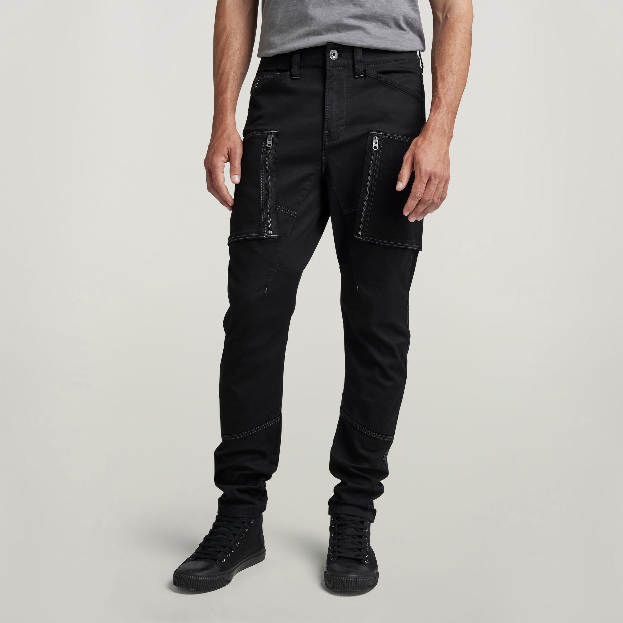 

Zip Pocket 3D Skinny Cargohose - Schwarz - Herren