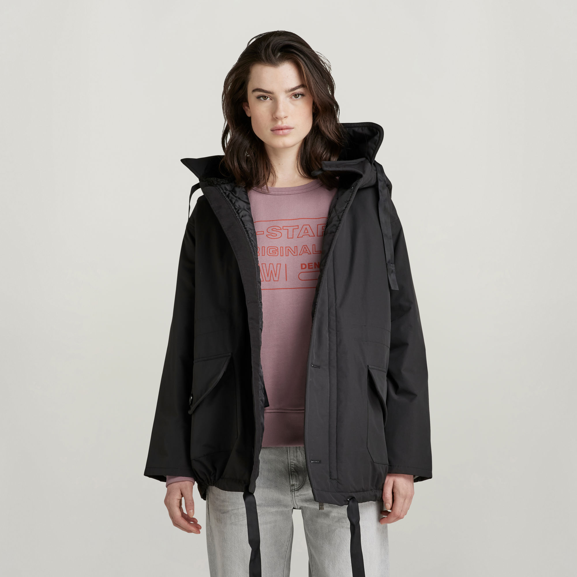 Mid Parka - Schwarz - Damen