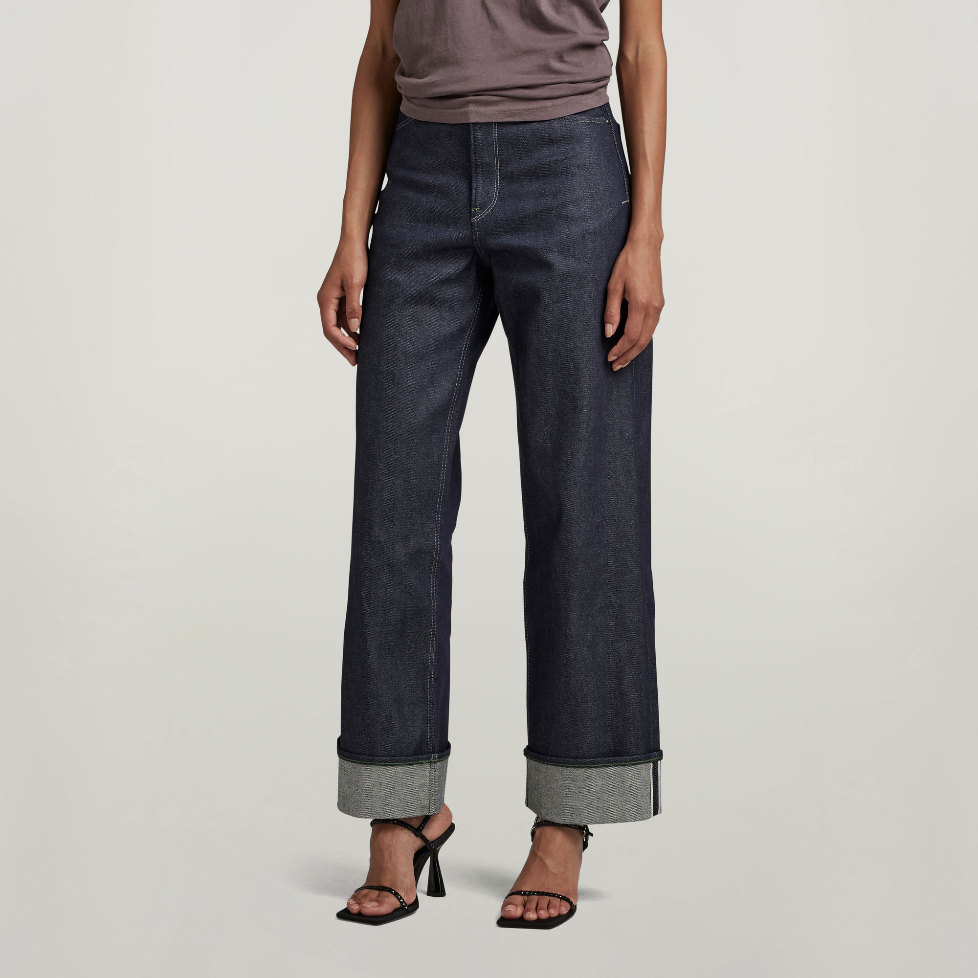 Stray Ultra High Loose Selvedge Jeans - Dunkelblau - Damen