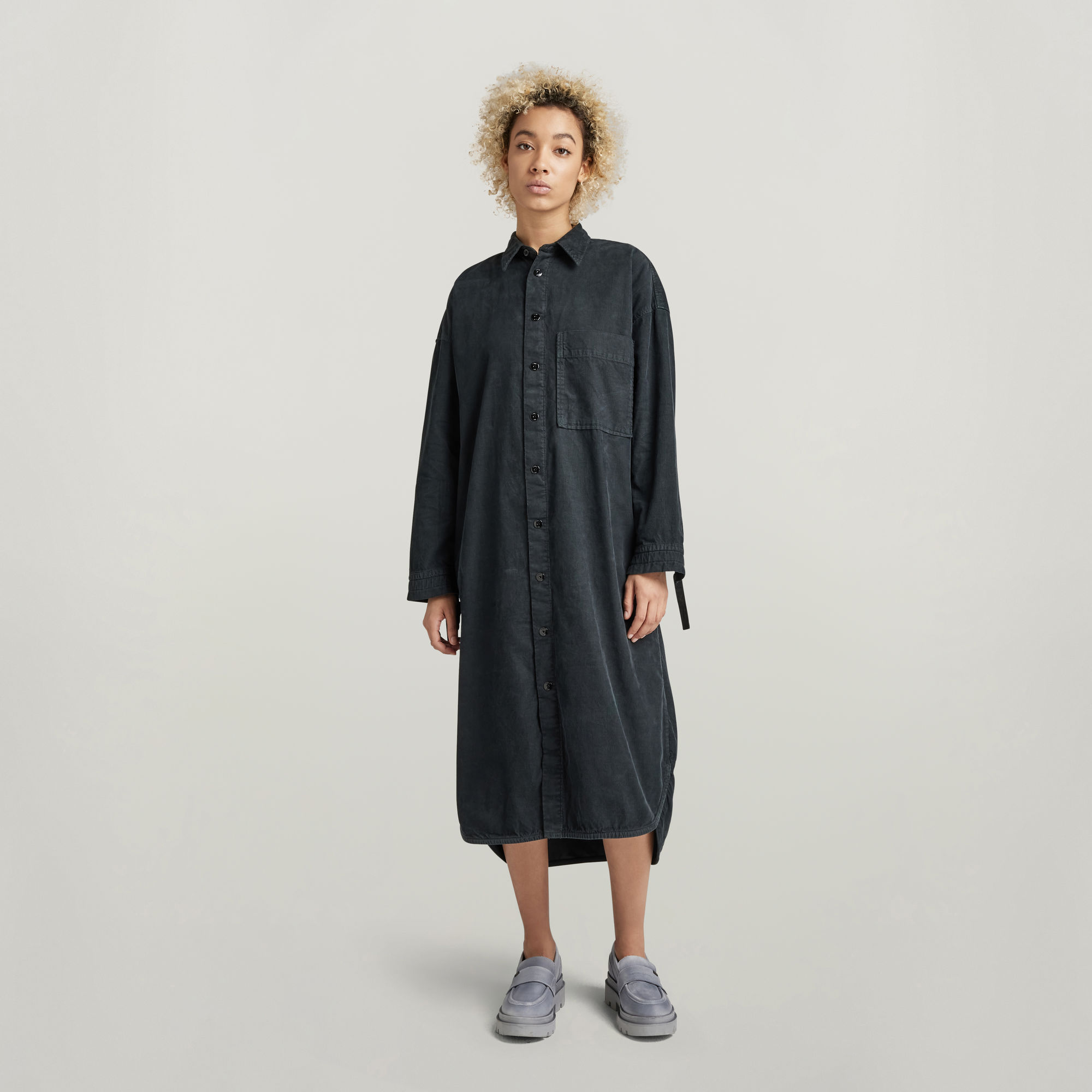 G-Star RAW Overhemdjurk Long - Grijs - Dames
