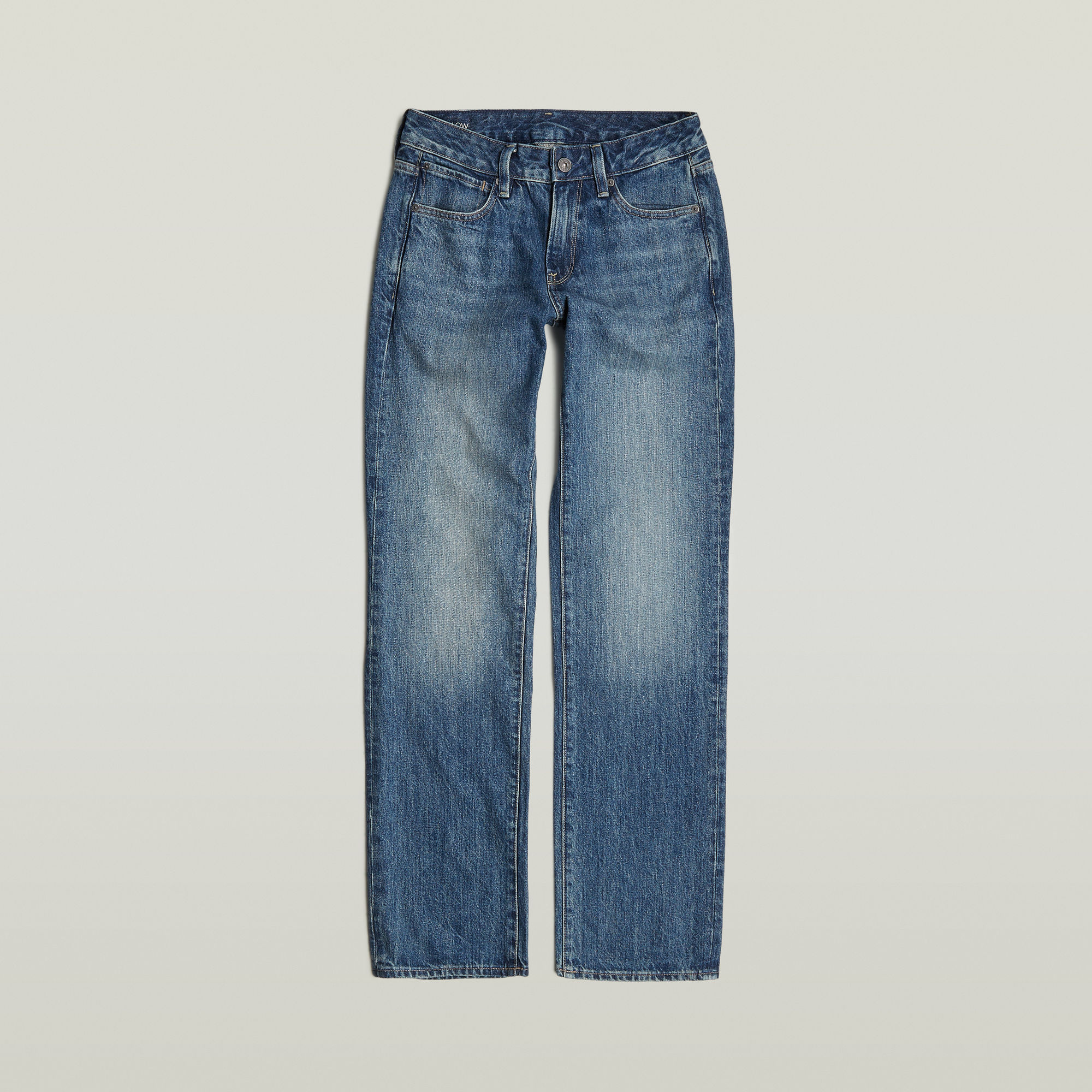 G-Star RAW G-Low Straight Jeans Midden blauw Dames