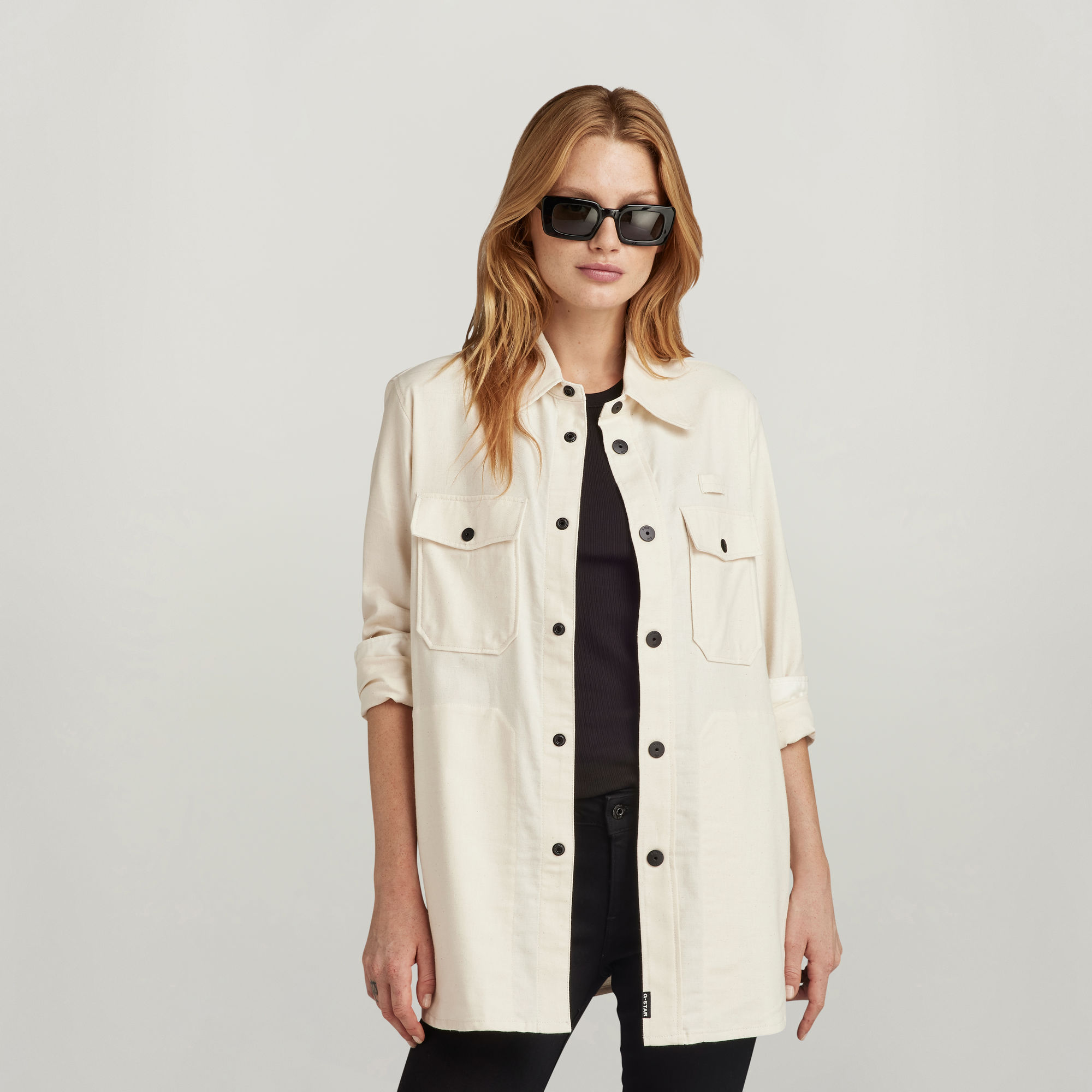 Boyfriend Overshirt - Beige - Damen