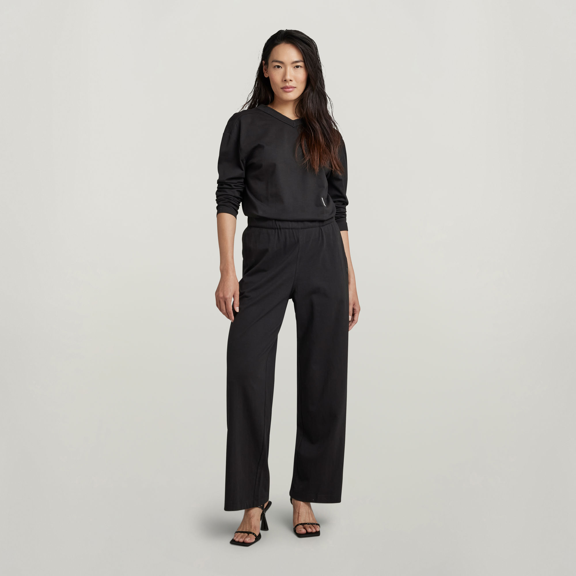 

Wide Leg Jumpsuit - Schwarz - Damen