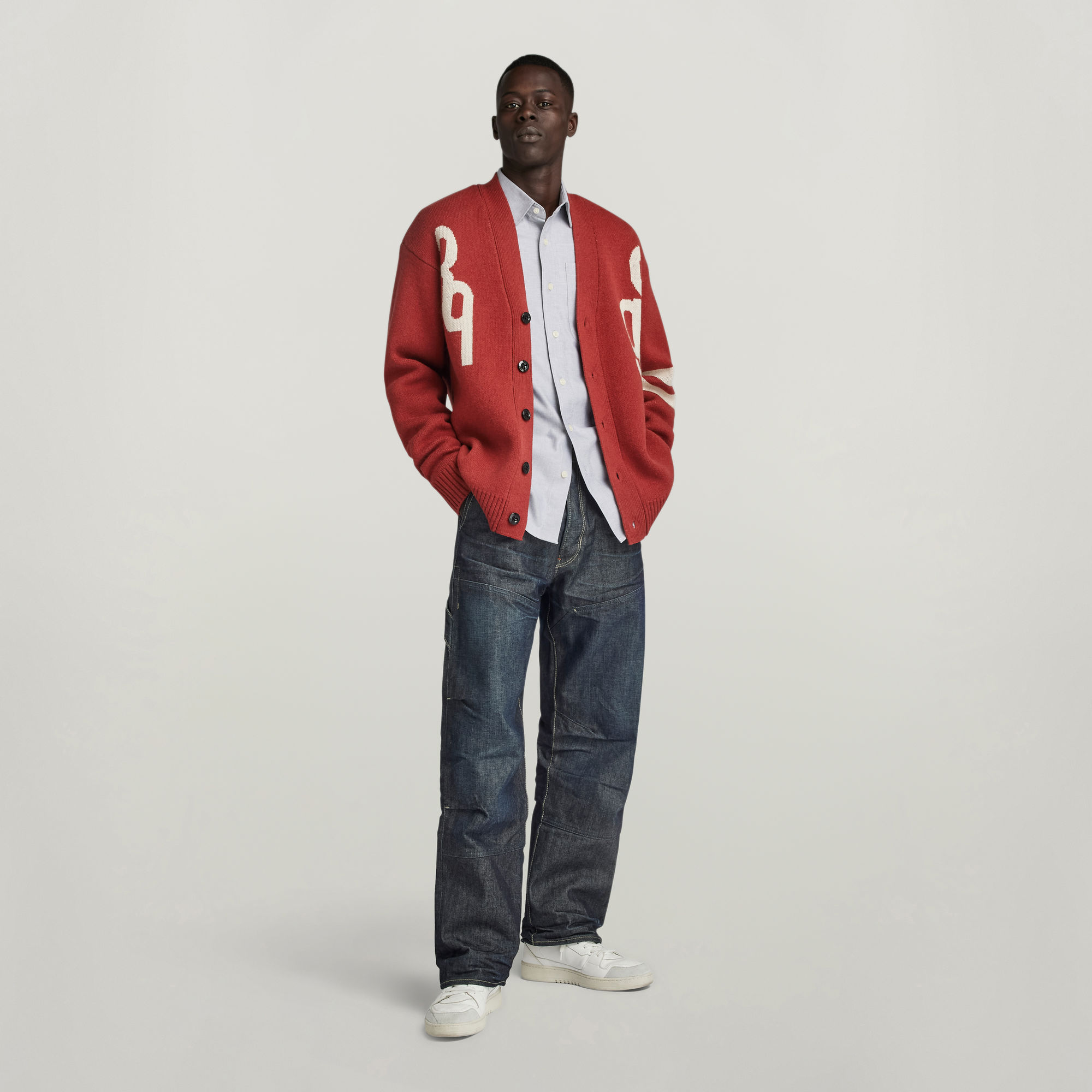 G-Star RAW Holiday 89 GS Loose Gebreid Vest Rood Heren