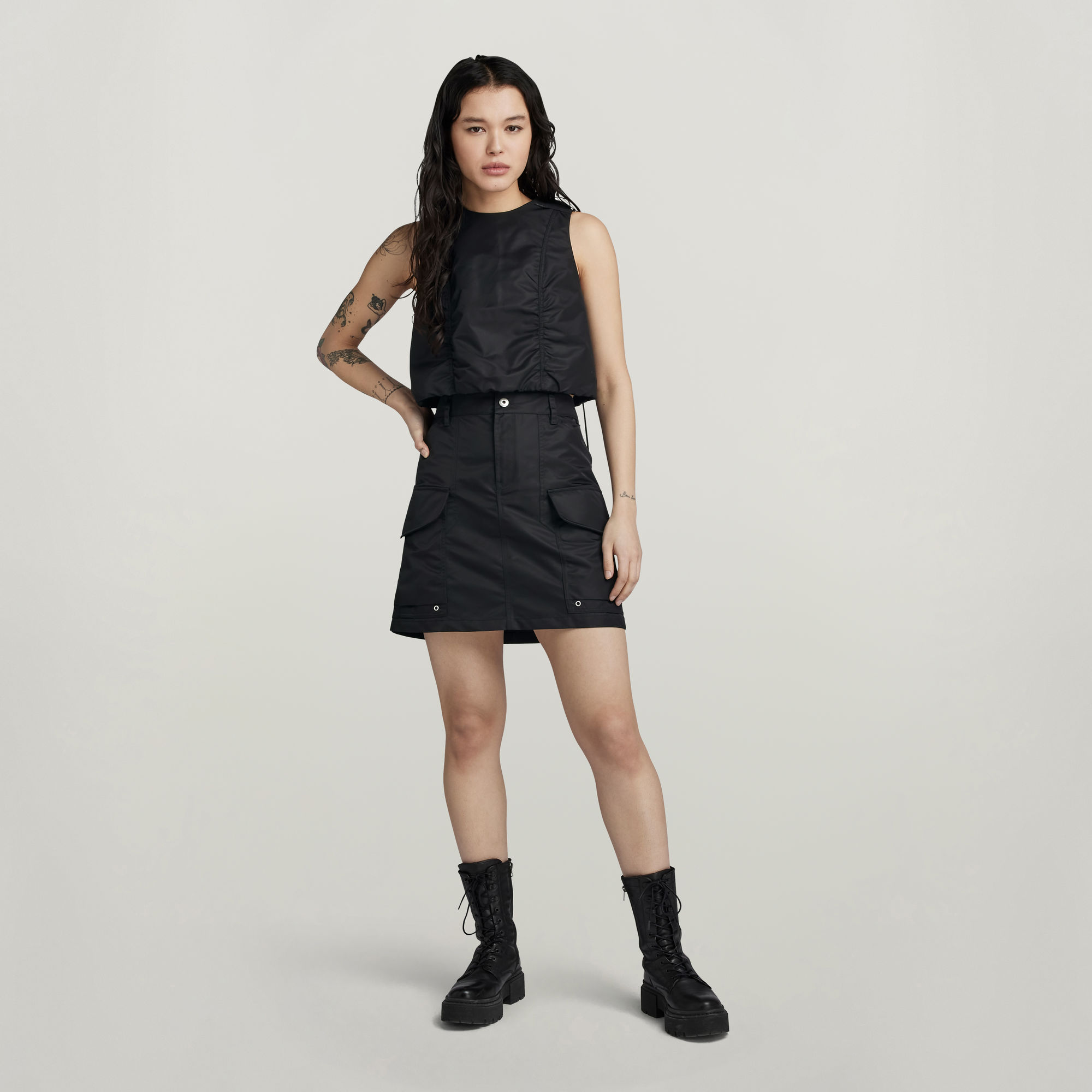 Cargo Mini Rock - Schwarz - Damen