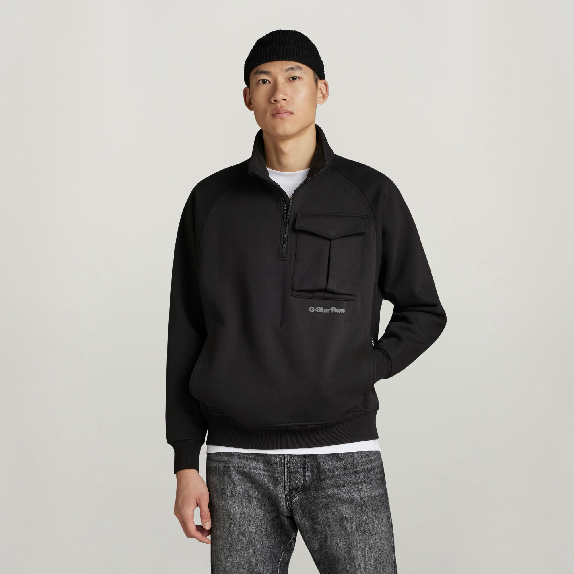 G-Star Raw Sweatshirt met korte ritssluiting