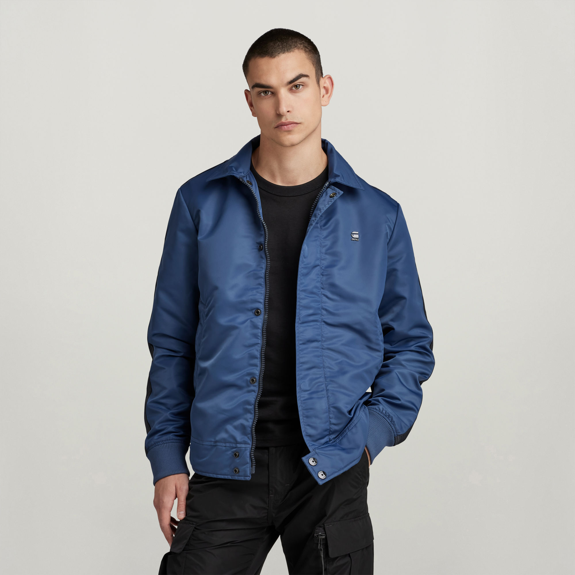 Harrington Jacke - Mittelblau - Herren