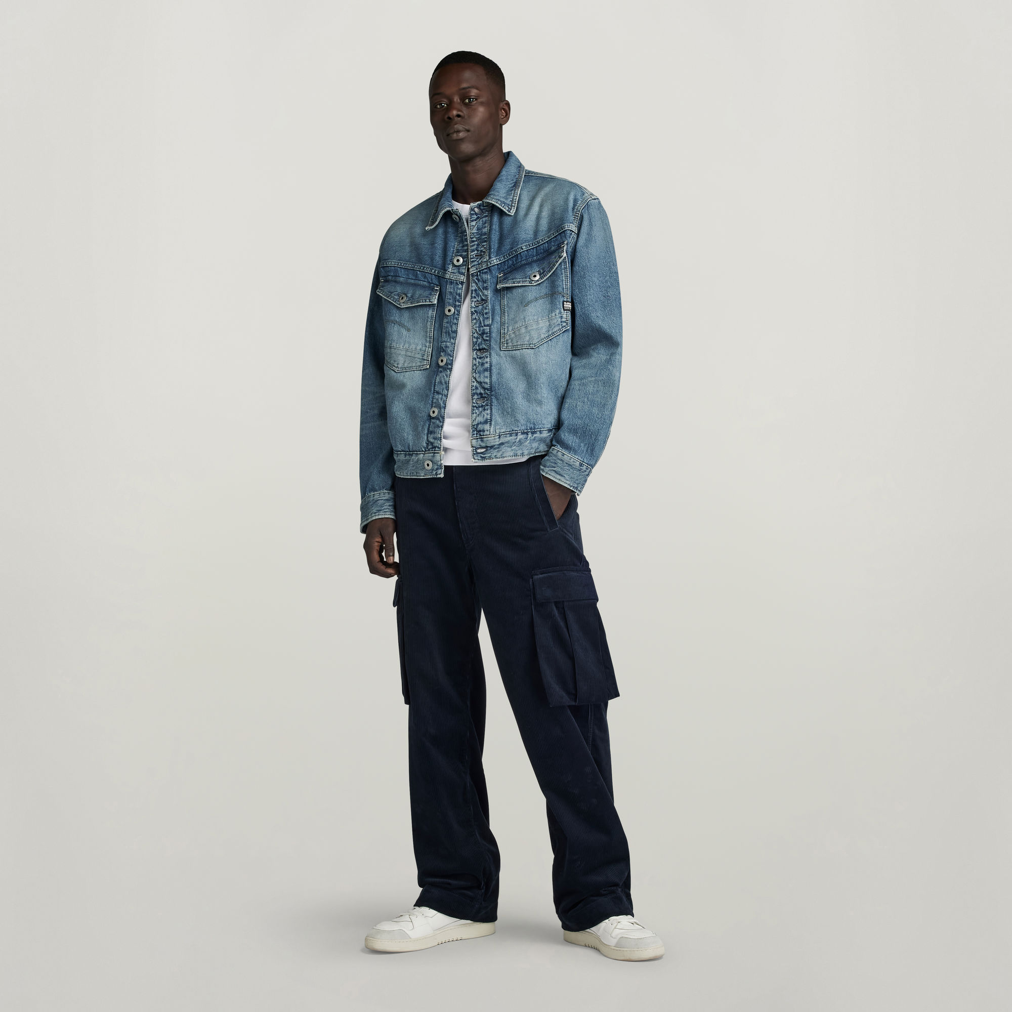 

Renato Straight Cargo Pants - Dark blue - Men