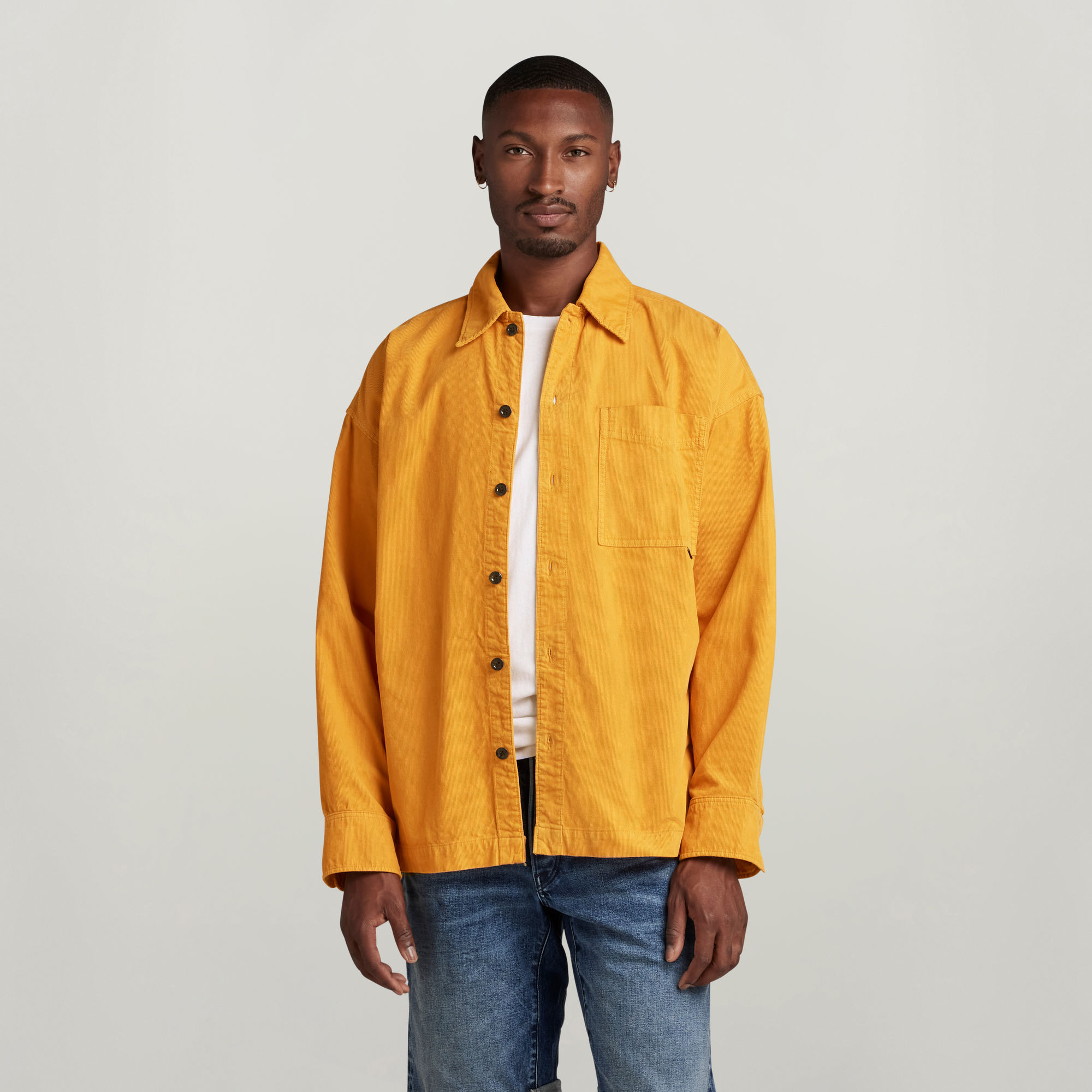 

Boxy Fit Shirt - Geel - Heren
