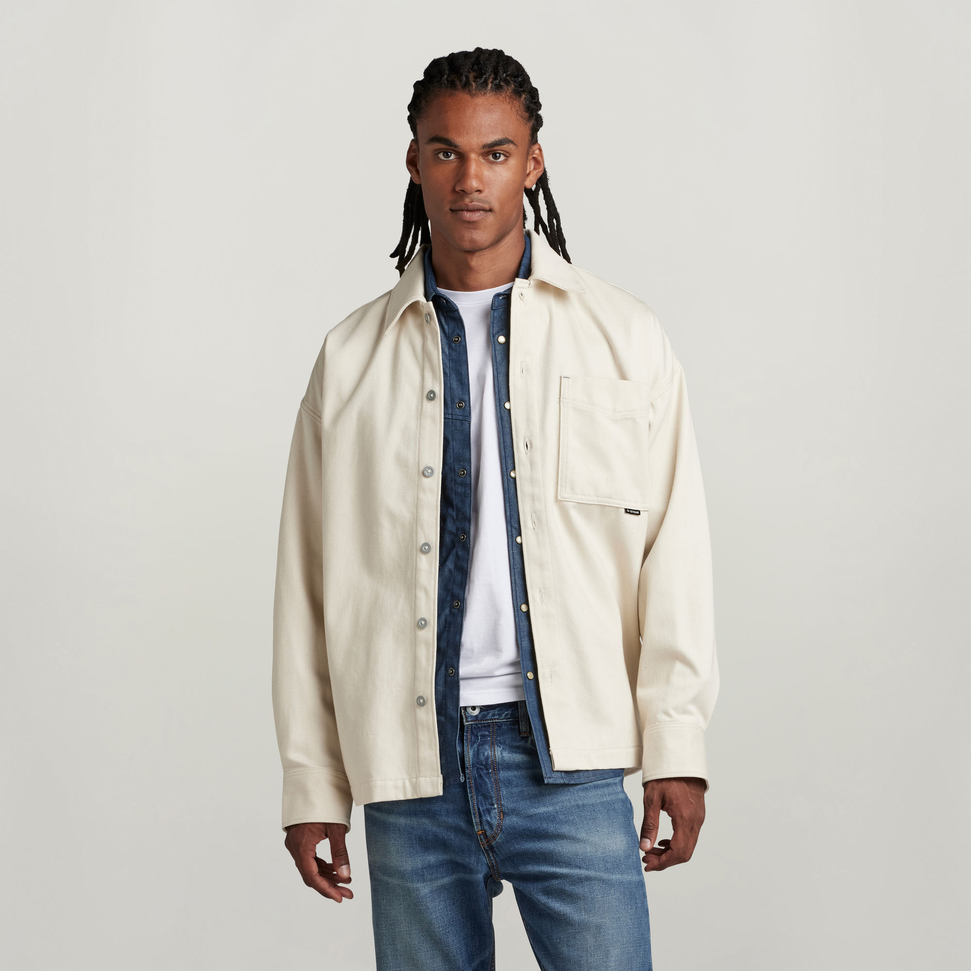

Boxy Fit Shirt - White - Men