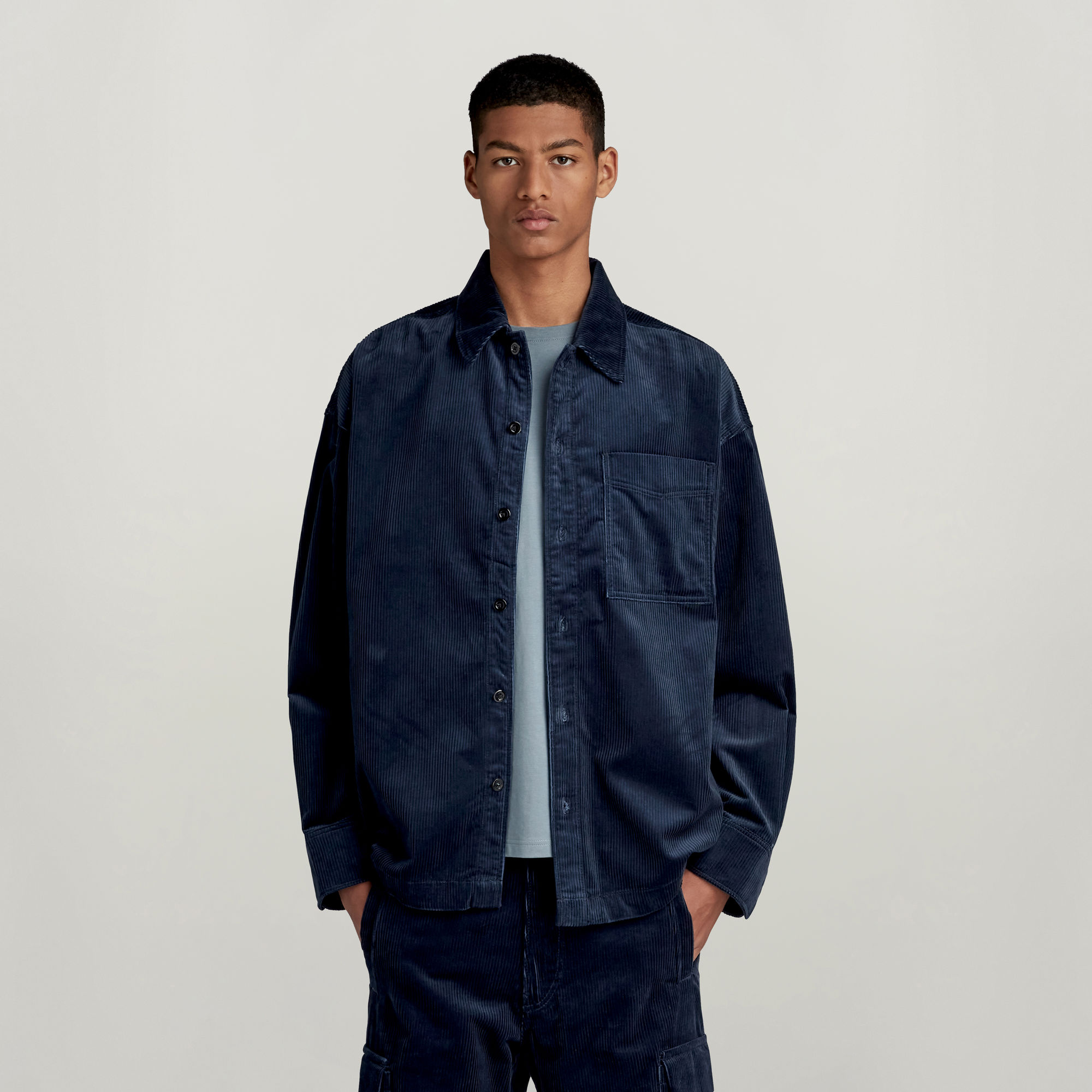 G-Star RAW Boxy Fit Shirt Donkerblauw Heren