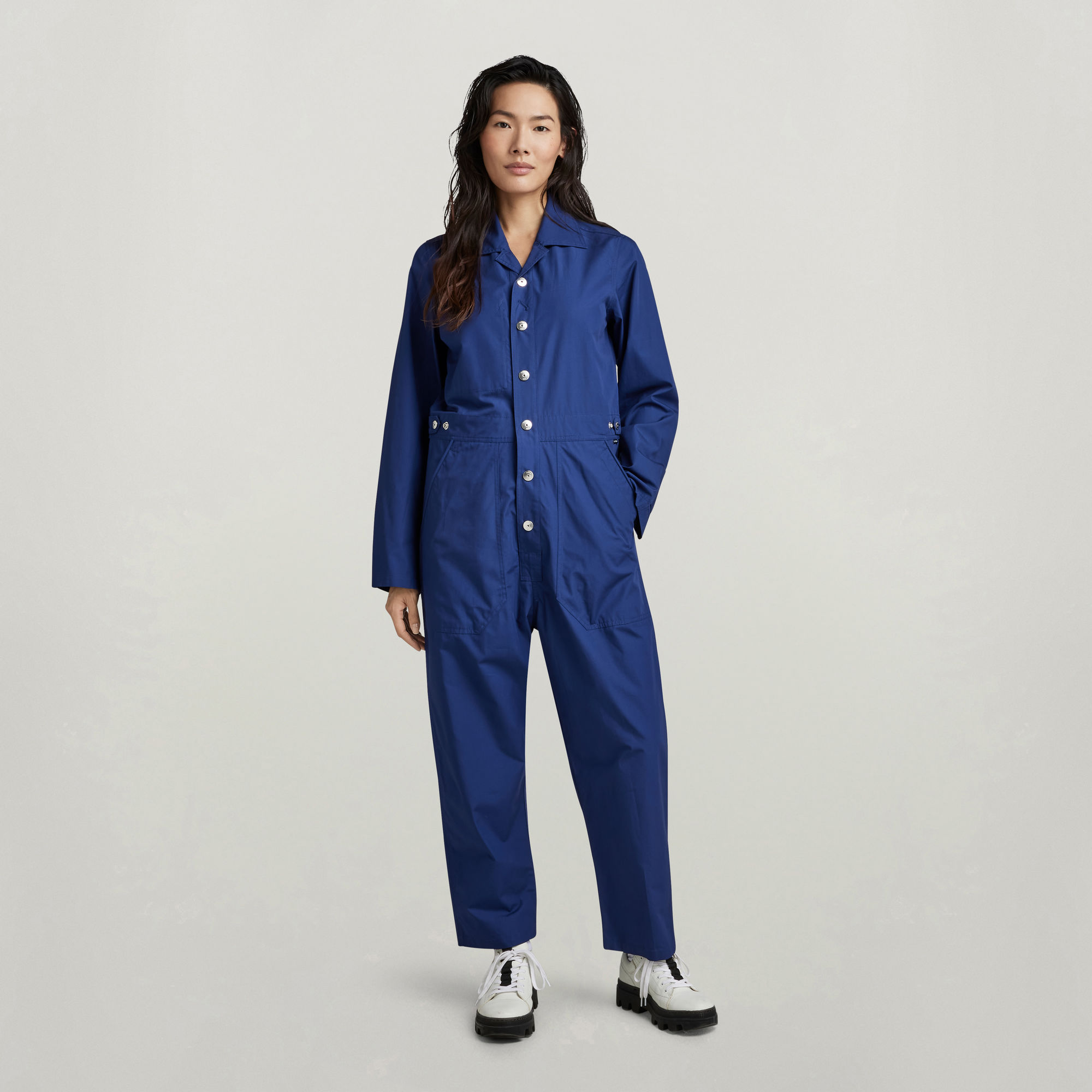 Relaxed Jumpsuit - Mittelblau - Damen