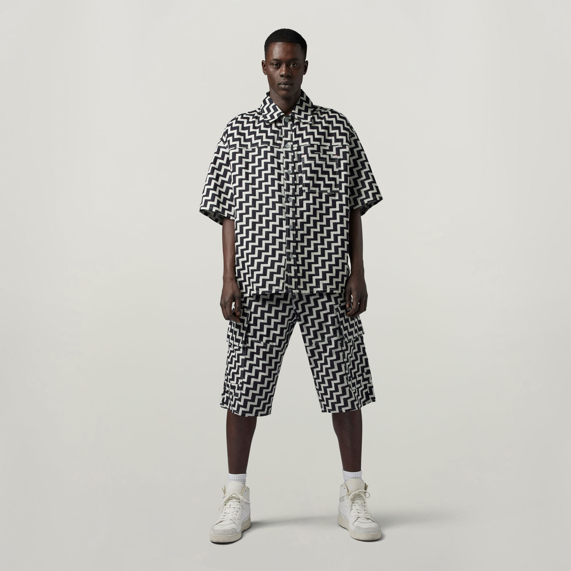 

Premium E Oversized Boxy Shirt - Donkerblauw - Heren