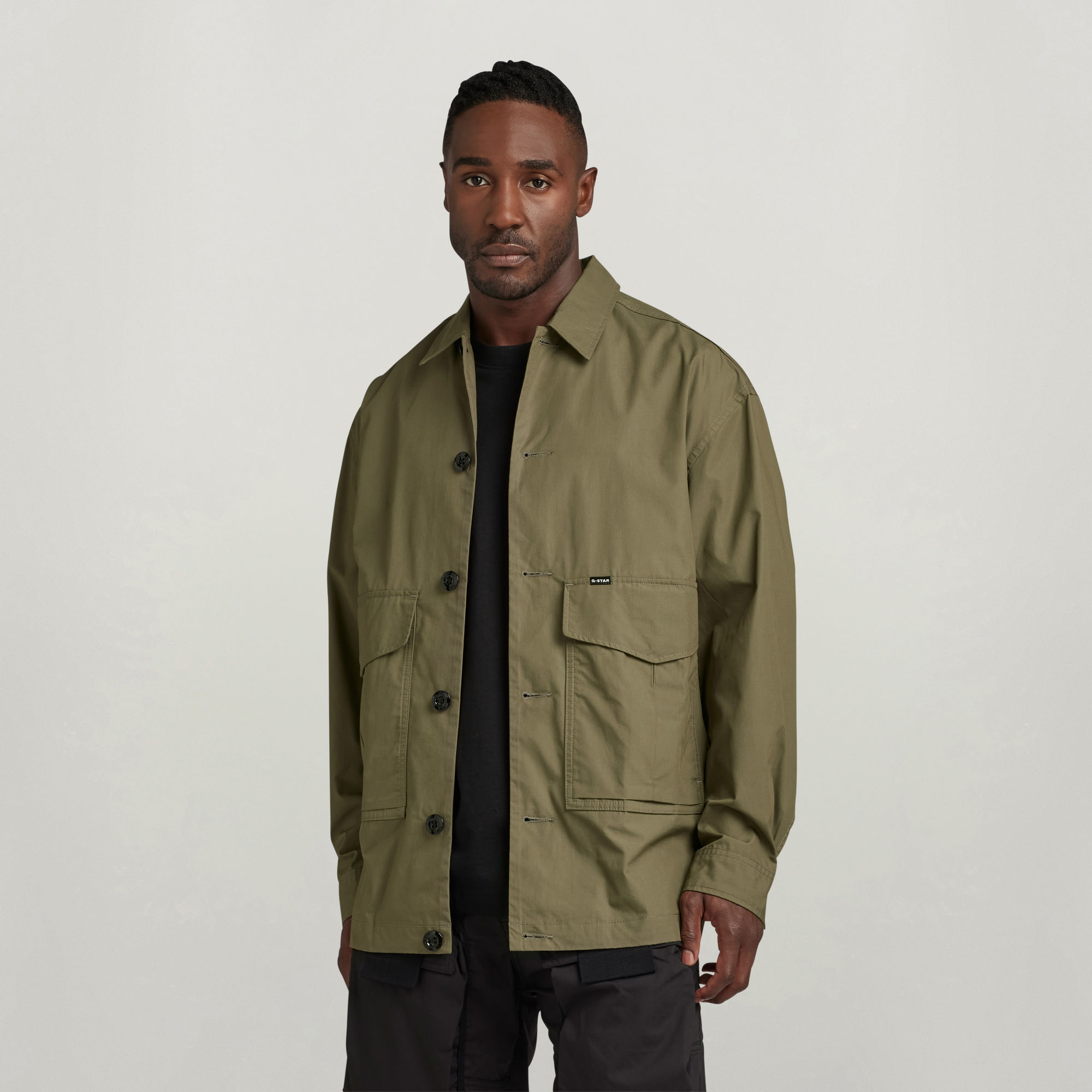 Oversized Camp Overshirt - Grün - Herren