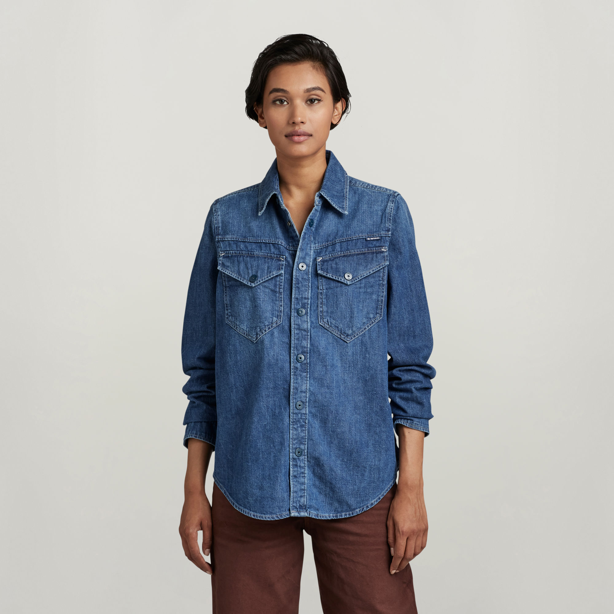 

Boxy Shirt - Medium blue - Women