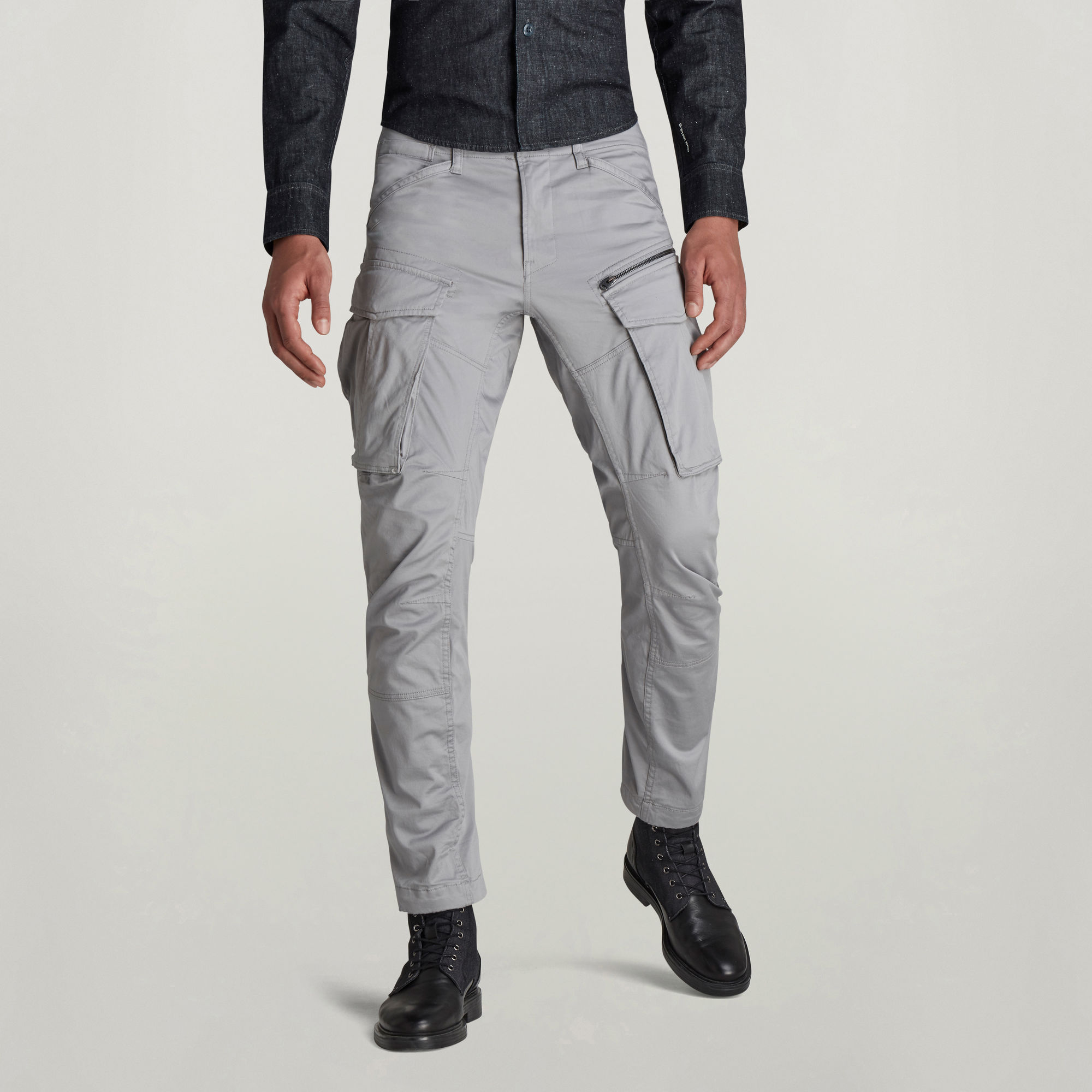 

Rovic Zip 3D Straight Tapered Broek - Grijs - Heren