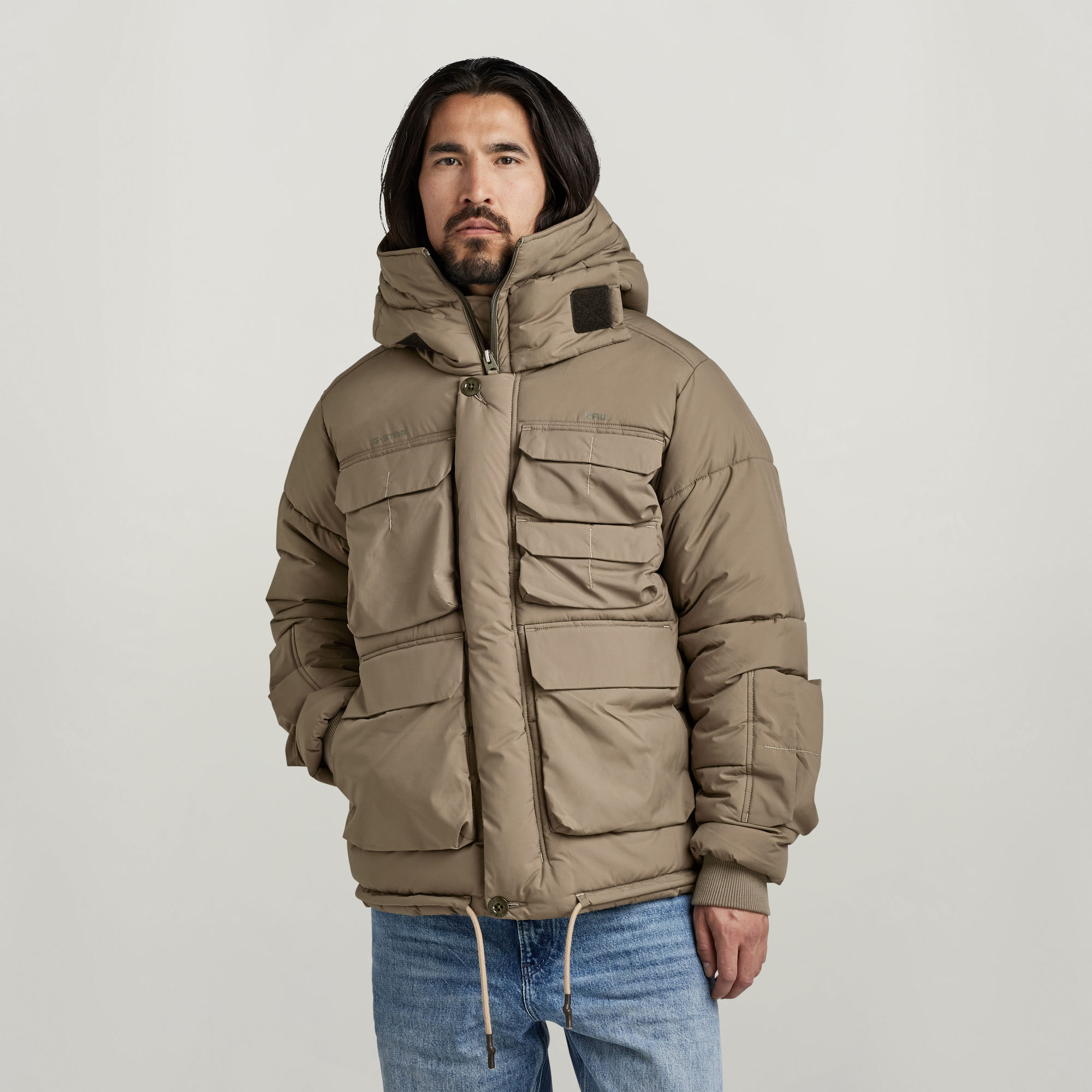 Field Hooded Puffer Jacke - Braun - Herren