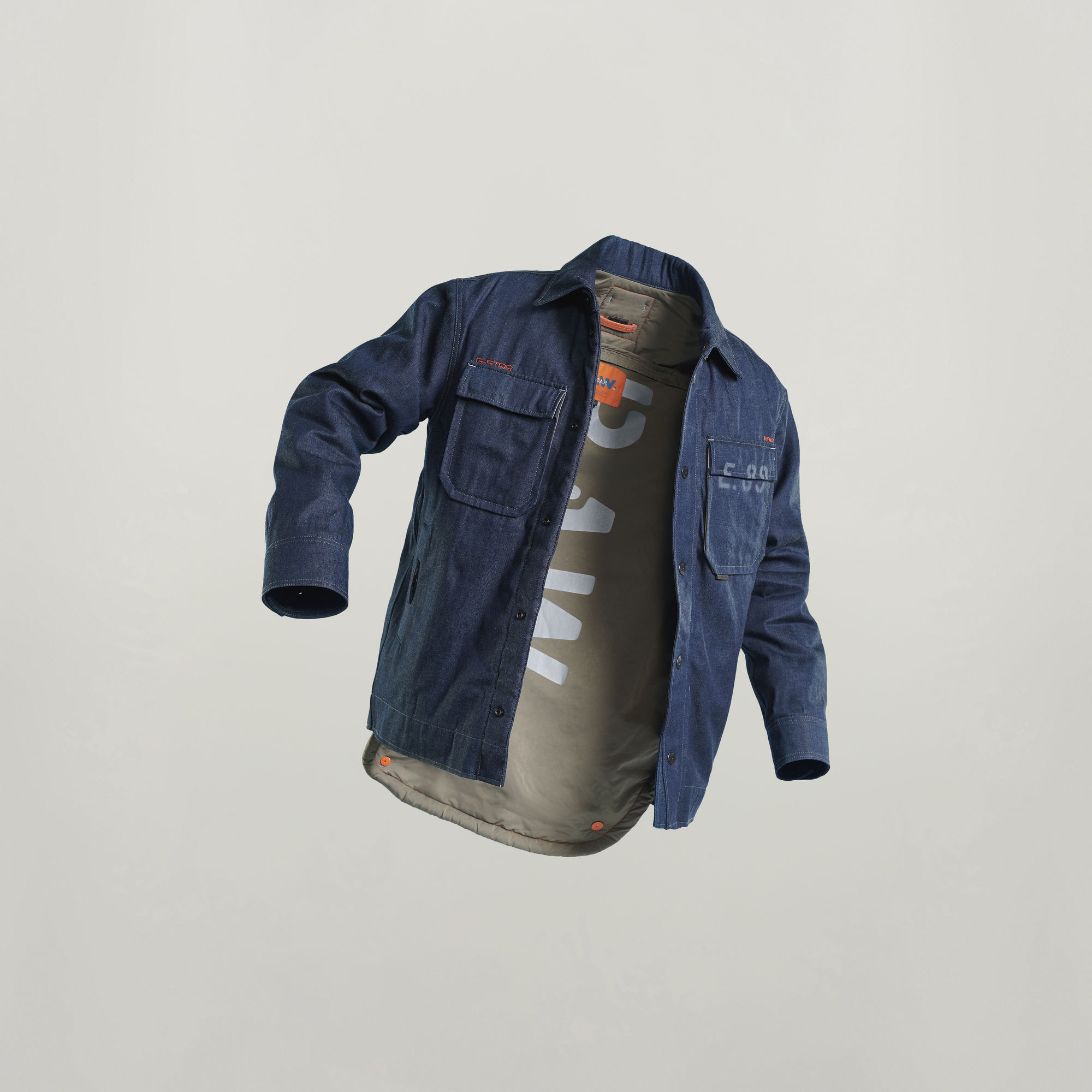 E Denim Lined Jacke - Dunkelblau - Herren