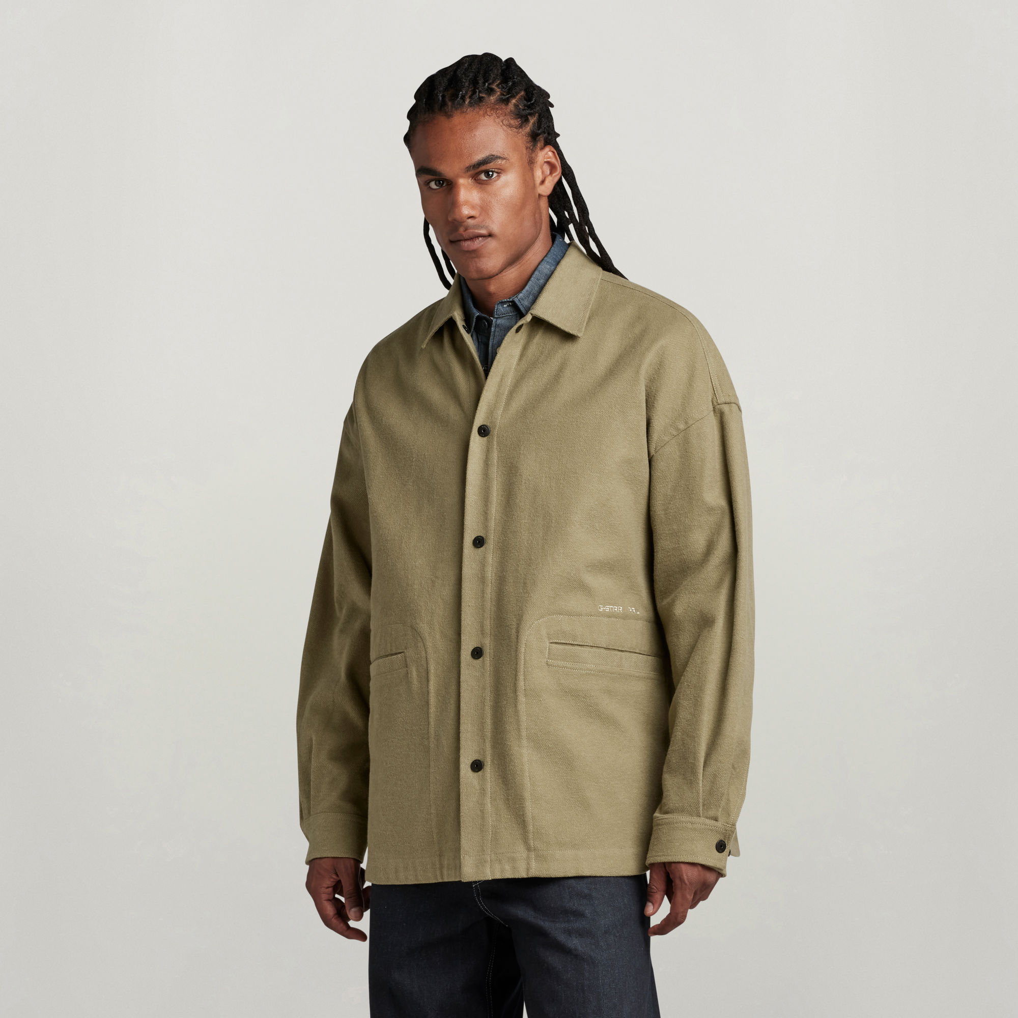 

Unisex Soft Oversized Overshirt - Green - Men