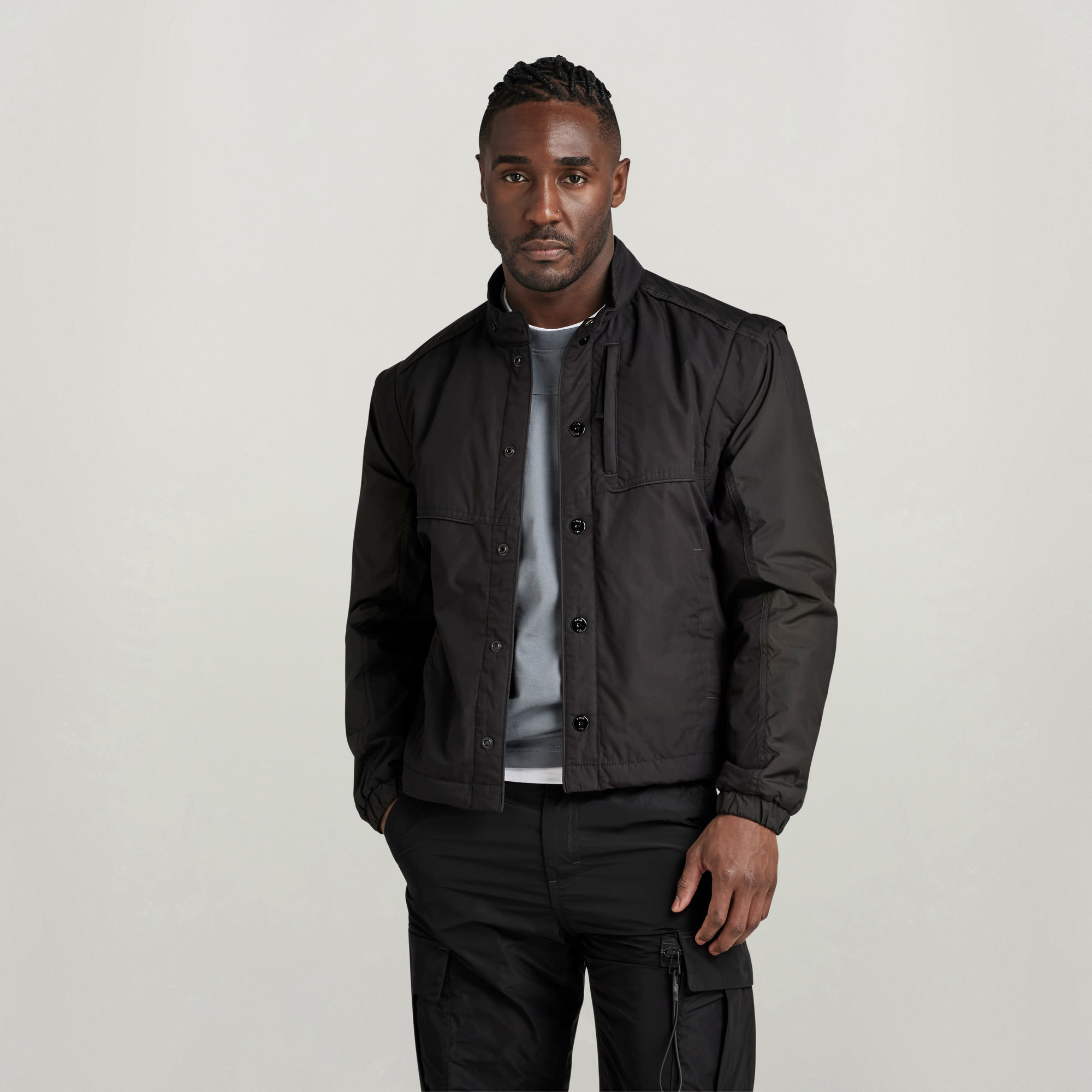 

Moto Overshirt - Schwarz - Herren