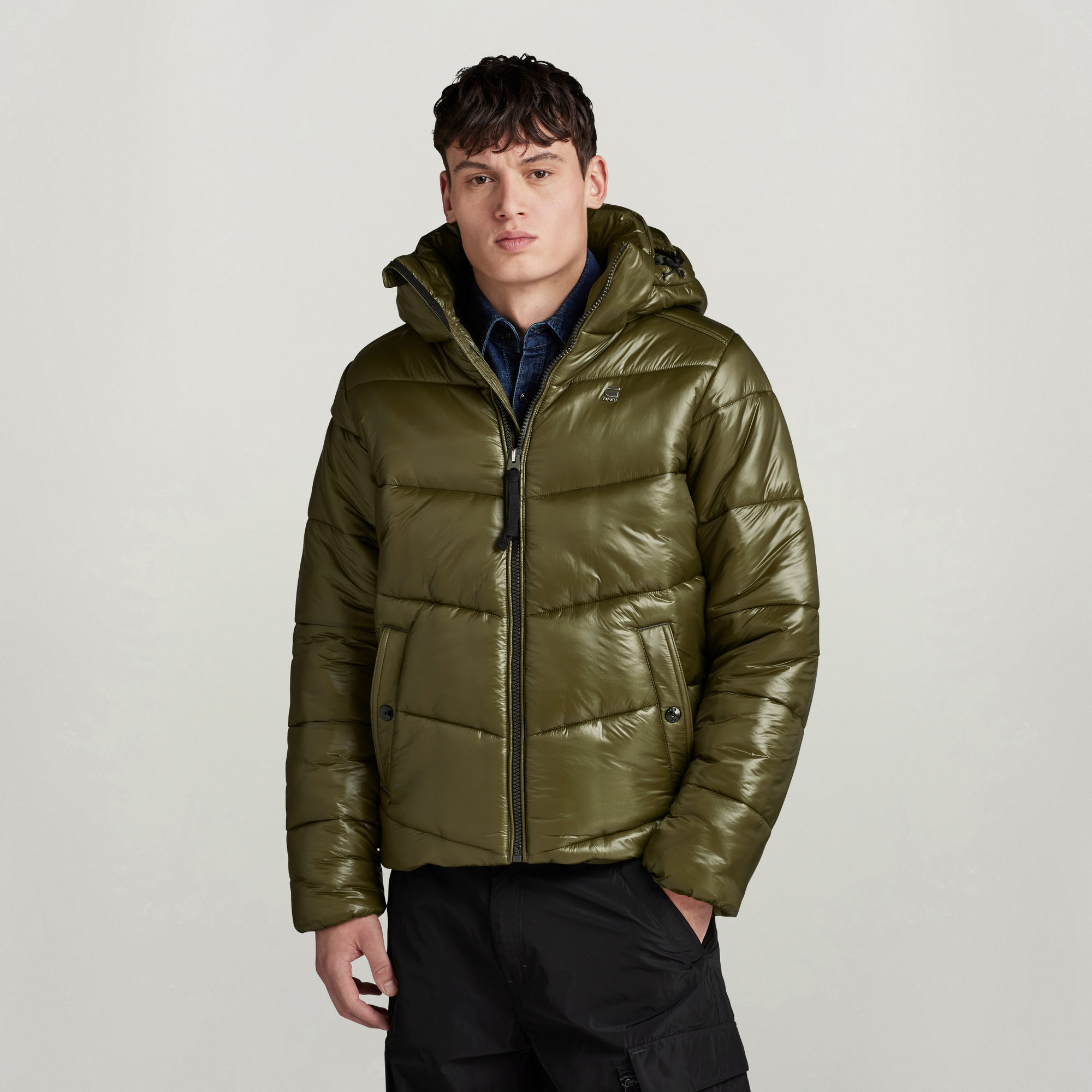 

Padded Hooded Puffer - Green - Men